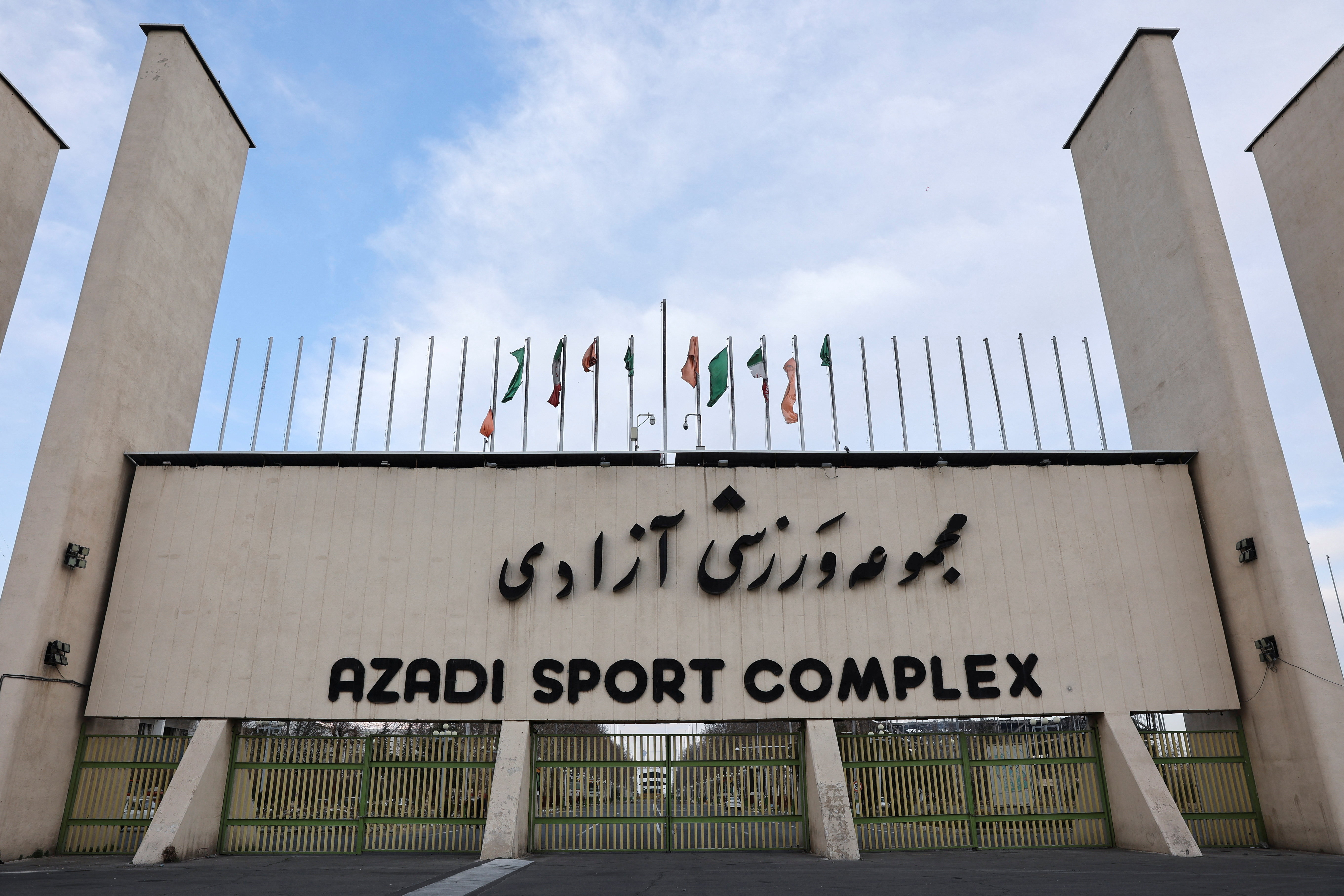 The Azadi sport complex on the day Azadi stadium was attacked, amid the U.S.-