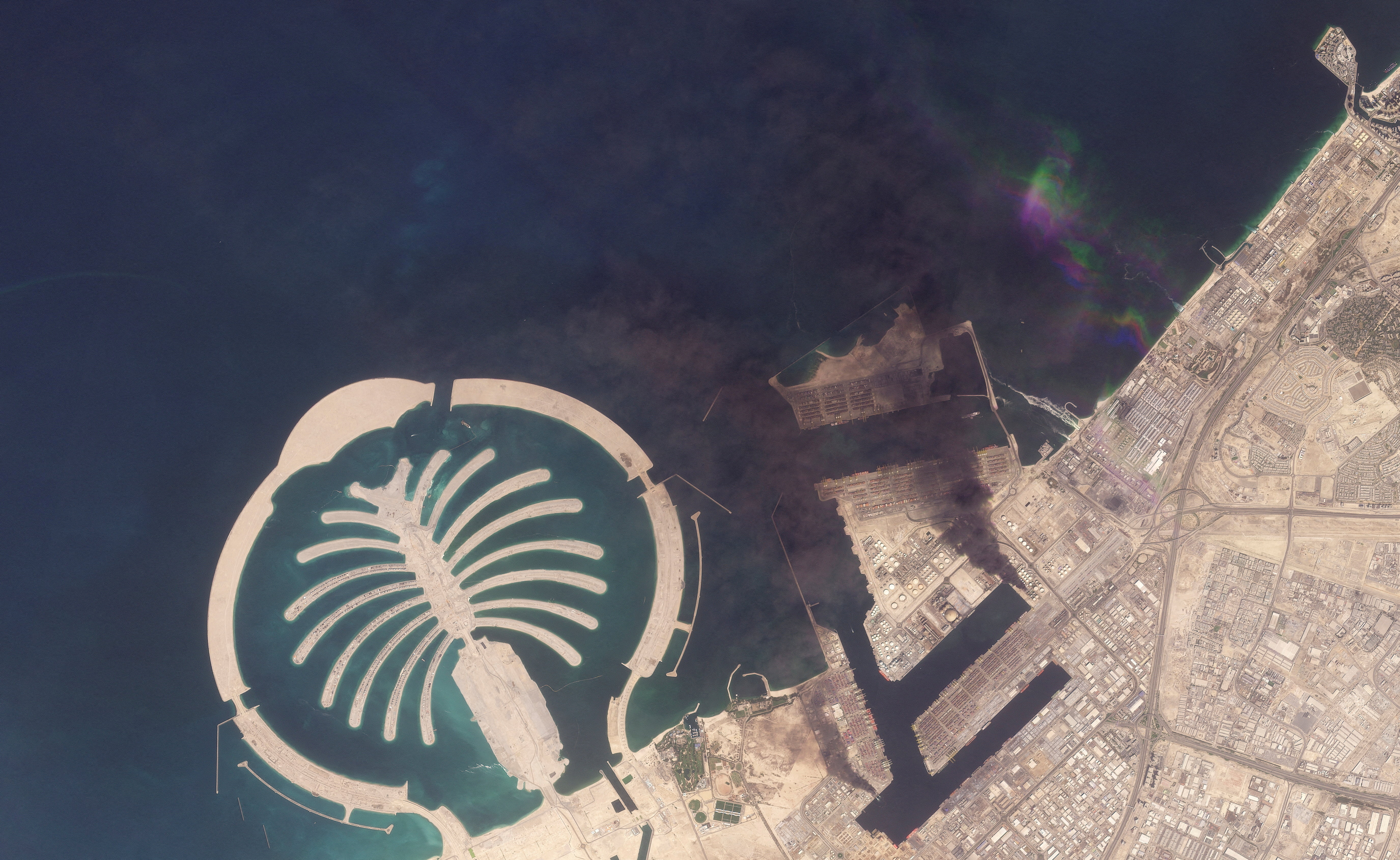 FILE PHOTO: A satellite image of Jebel Ali Port,
