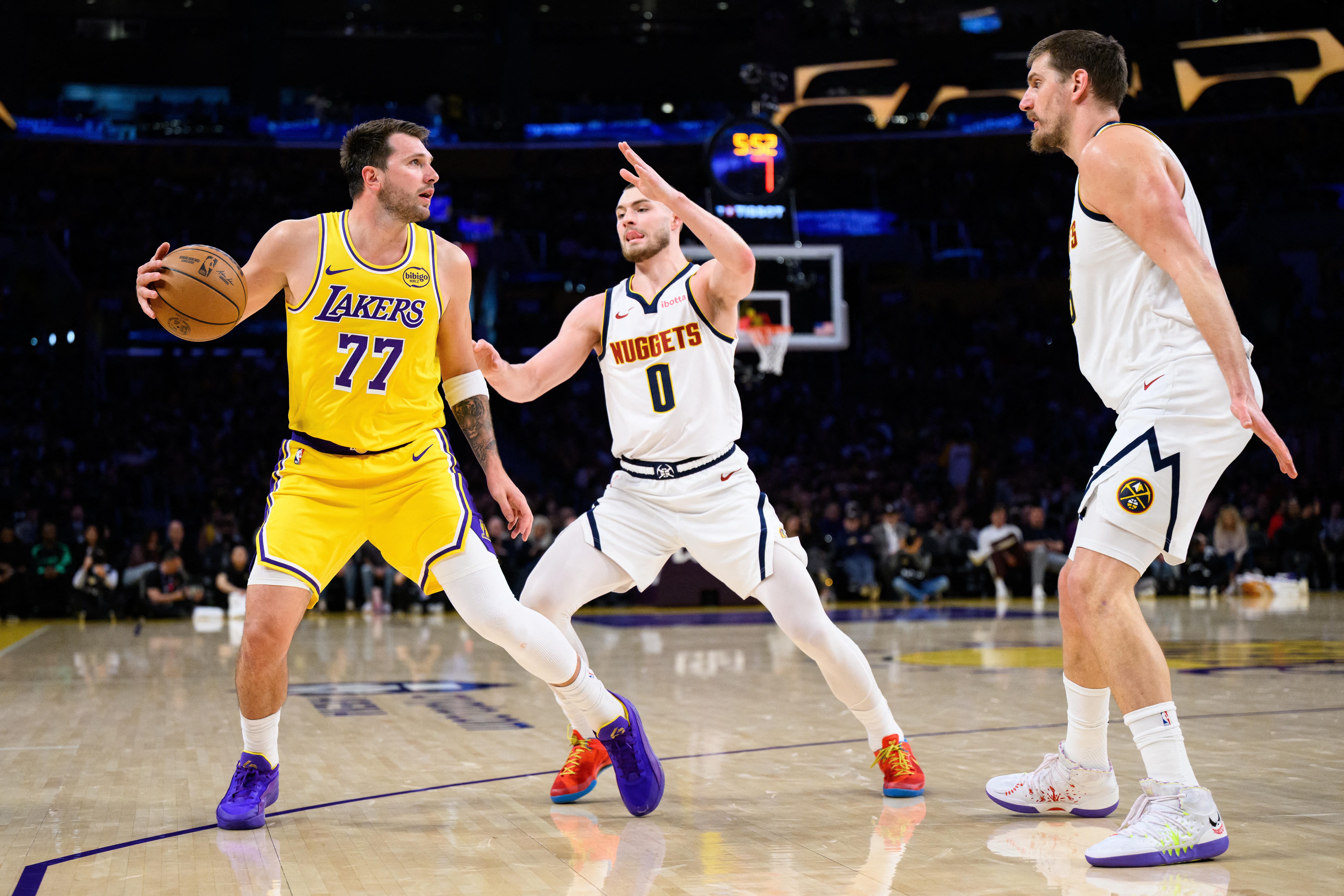 Mar 14, 2026; Los Angeles, California, USA; Los Angeles Lakers guard Luka Doncic (