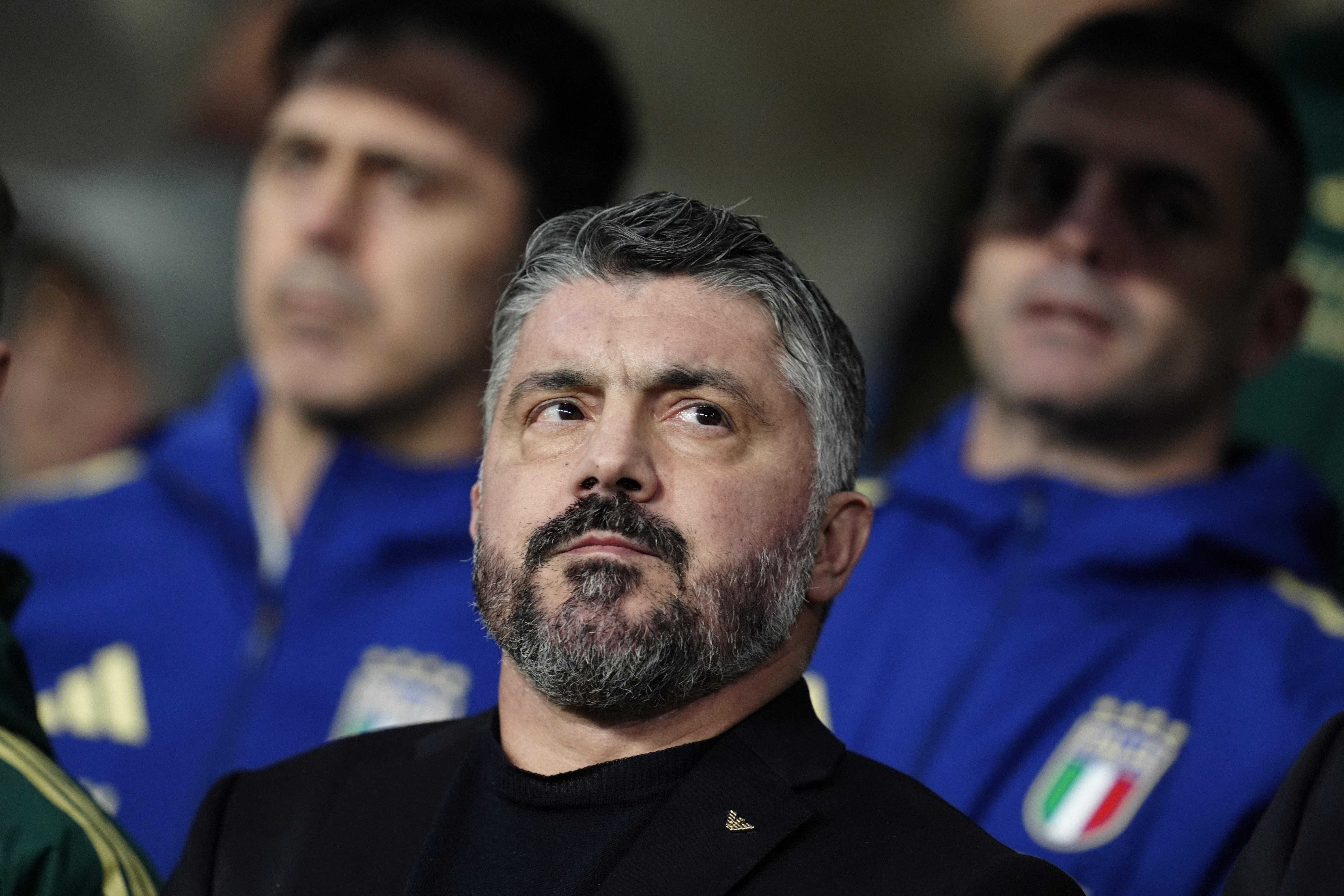Soccer Football - FIFA World Cup - UEFA Qualifiers - Italy v Northern Ireland - New Balance Arena, Bergamo, Italy - March 26, 2026 Italy coach Gennaro Gattuso before the start of the match REUTERS/Matteo Ciambelli