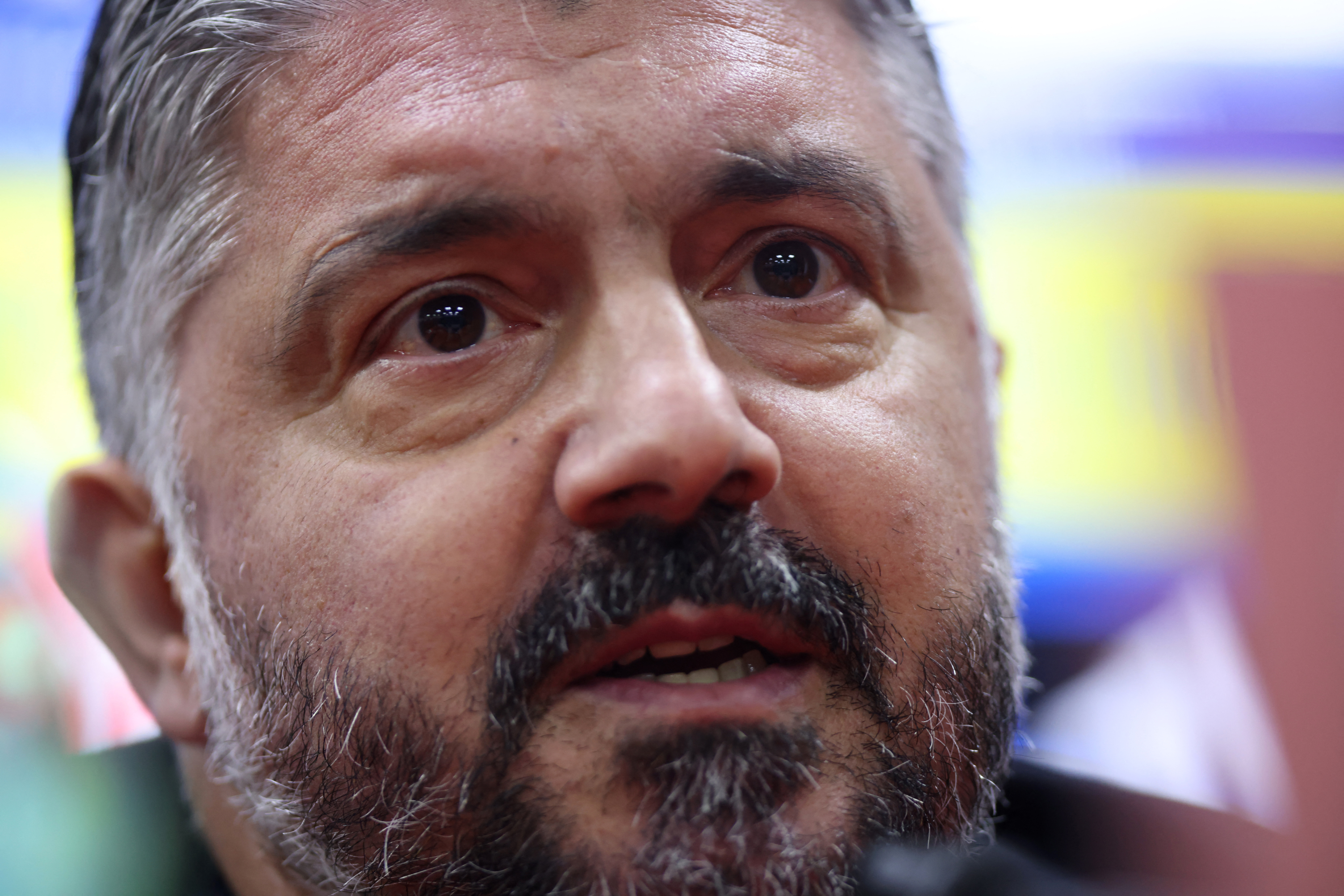 Soccer Football - FIFA World Cup - UEFA Qualifiers - Italy Pitch Walk-around and Press Conference - Bilino Polje Stadium, Zenica, Bosnia and Herzegovina - March 30, 2026 Italy coach Gennaro Gattuso during press conference REUTERS/Amel Emric