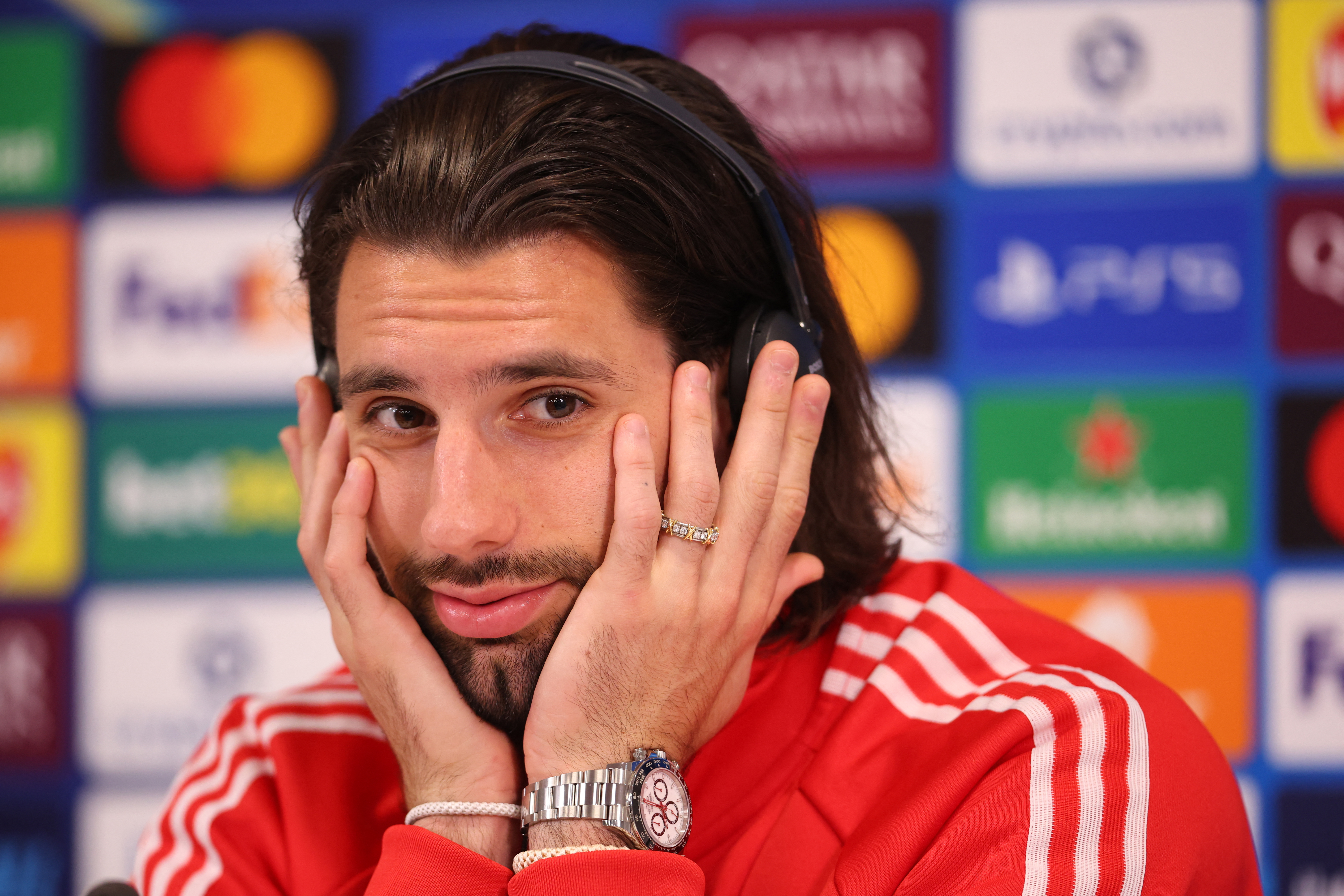 Soccer Football - UEFA Champions League - Liverpool Press Conference - AXA Training Centre, Liverpool, Britain - April 13, 2026 Liverpool's Dominik Szoboszlai during the press conference Action Images via Reuters/Ed Sykes