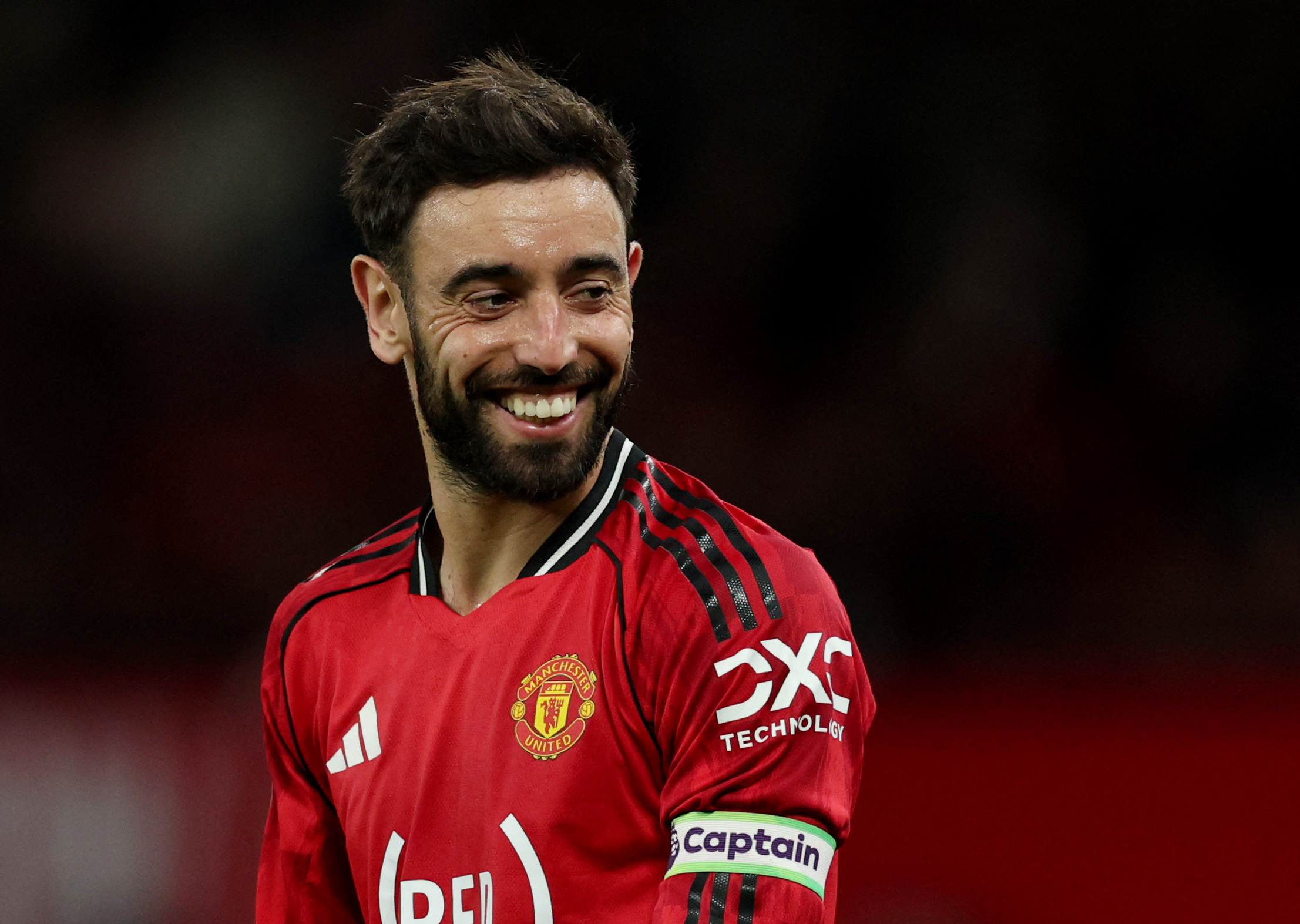 Soccer Football - Premier League - Manchester United v Brentford - Old Trafford, Manchester, Britain - April 27, 2026 Manchester United's Bruno Fernandes reacts REUTERS/Phil Noble EDITORIAL USE ONLY. NO USE WITH UNAUTHORIZED AUDIO, VIDEO, DATA, FIXTURE LI