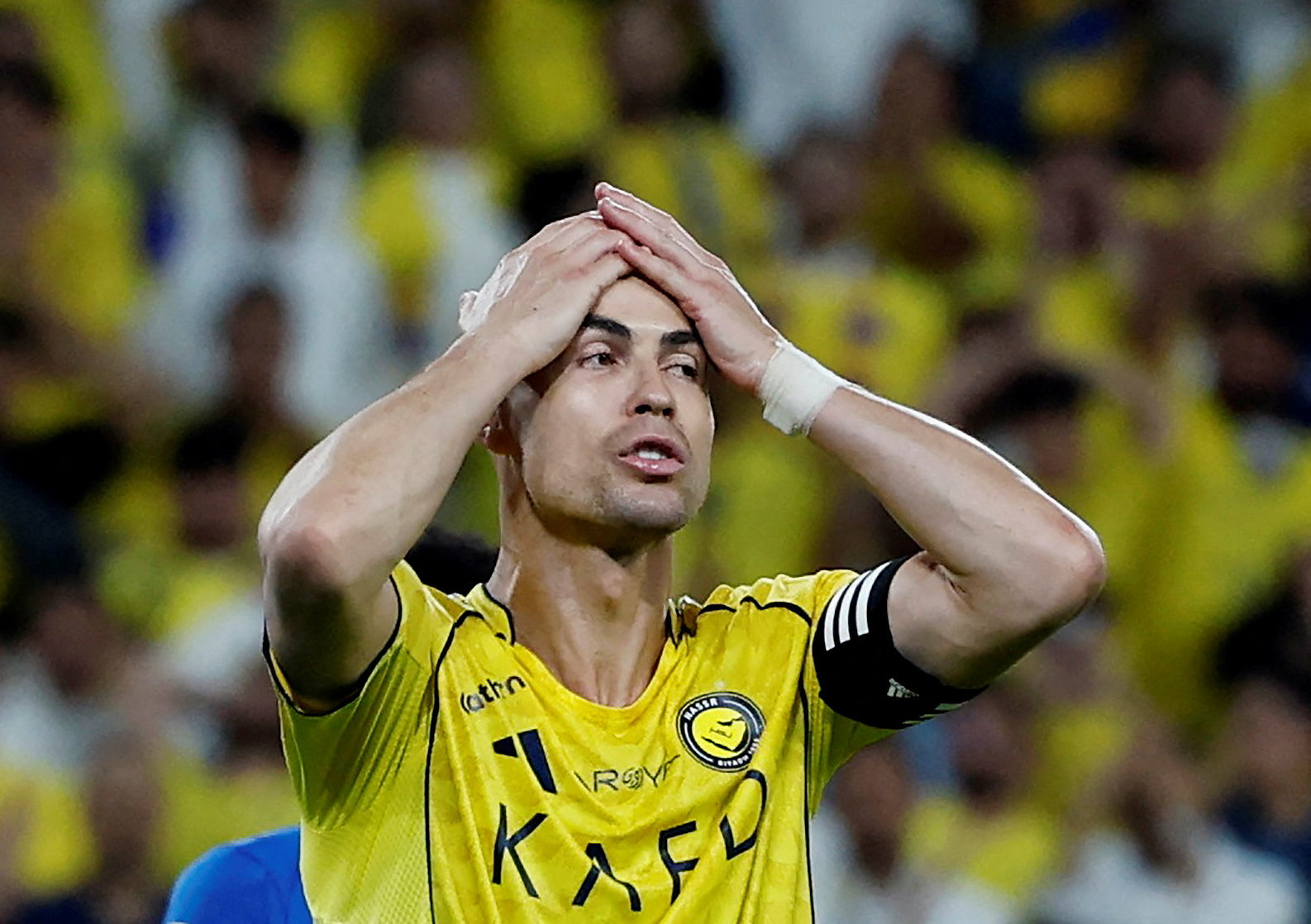 Soccer Football - Saudi Pro League - Al Nassr v Al Hilal - Al Awwal Park, Riyadh, Saudi Arabia - May 12, 2026 Al Nassr's Cristiano Ronaldo reacts REUTERS/Hamad I Mohammed     TPX IMAGES OF THE DAY