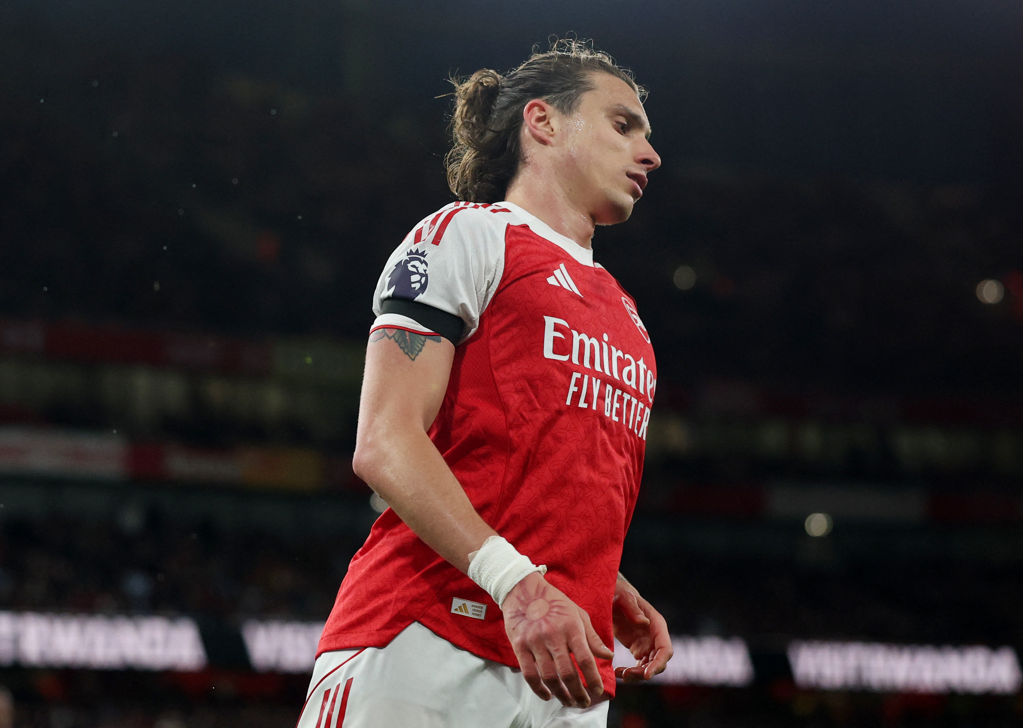 Soccer Football - Premier League - Arsenal v Burnley - Emirates Stadium, London, Britain - May 18, 2026 Arsenal's Riccardo Calafiori REUTERS/Hannah Mckay
