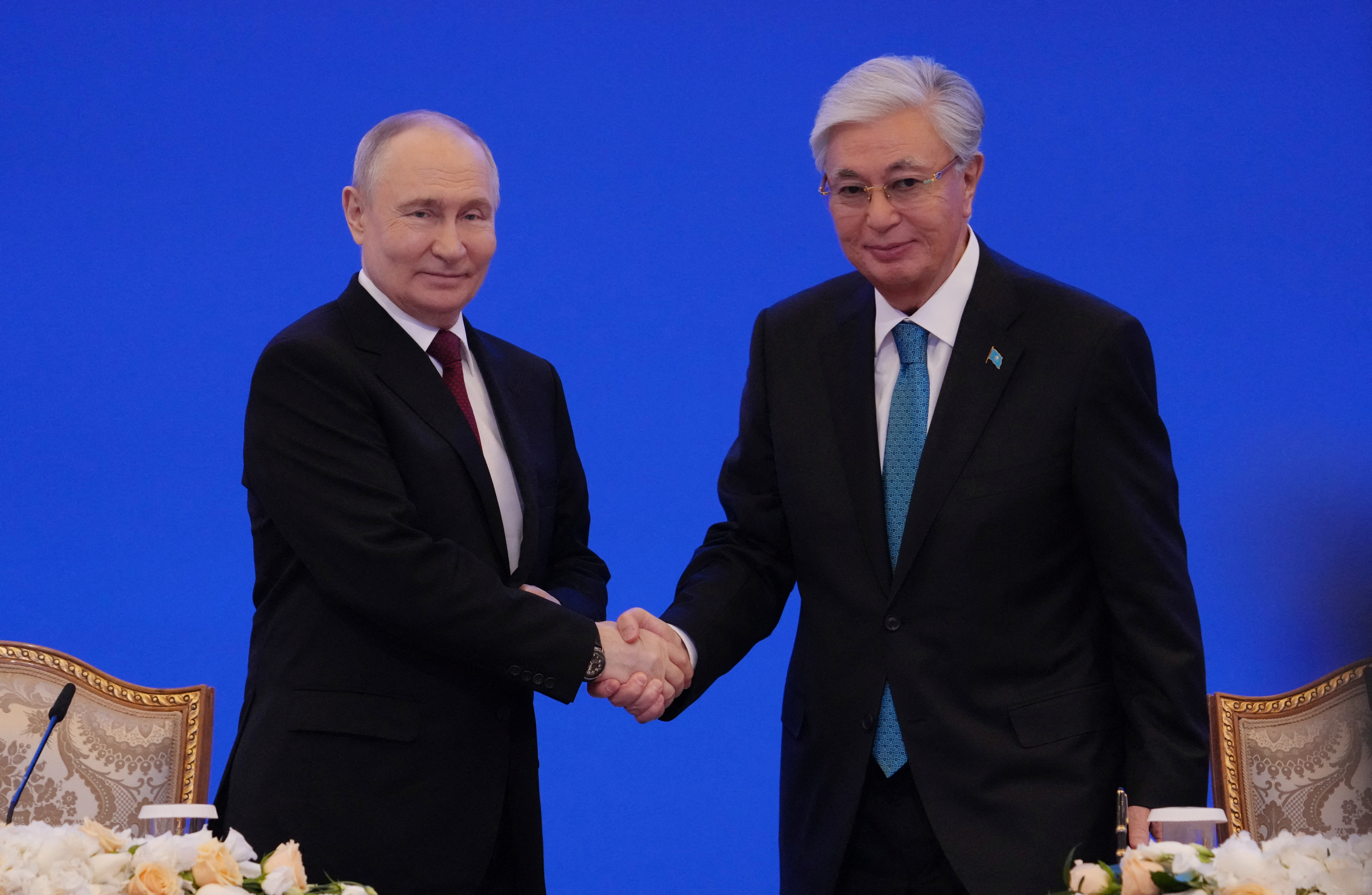 Ruski predsjednik Vladimir Putin i Kazahstanski predsjednik Kassym-Jomart Tokayev