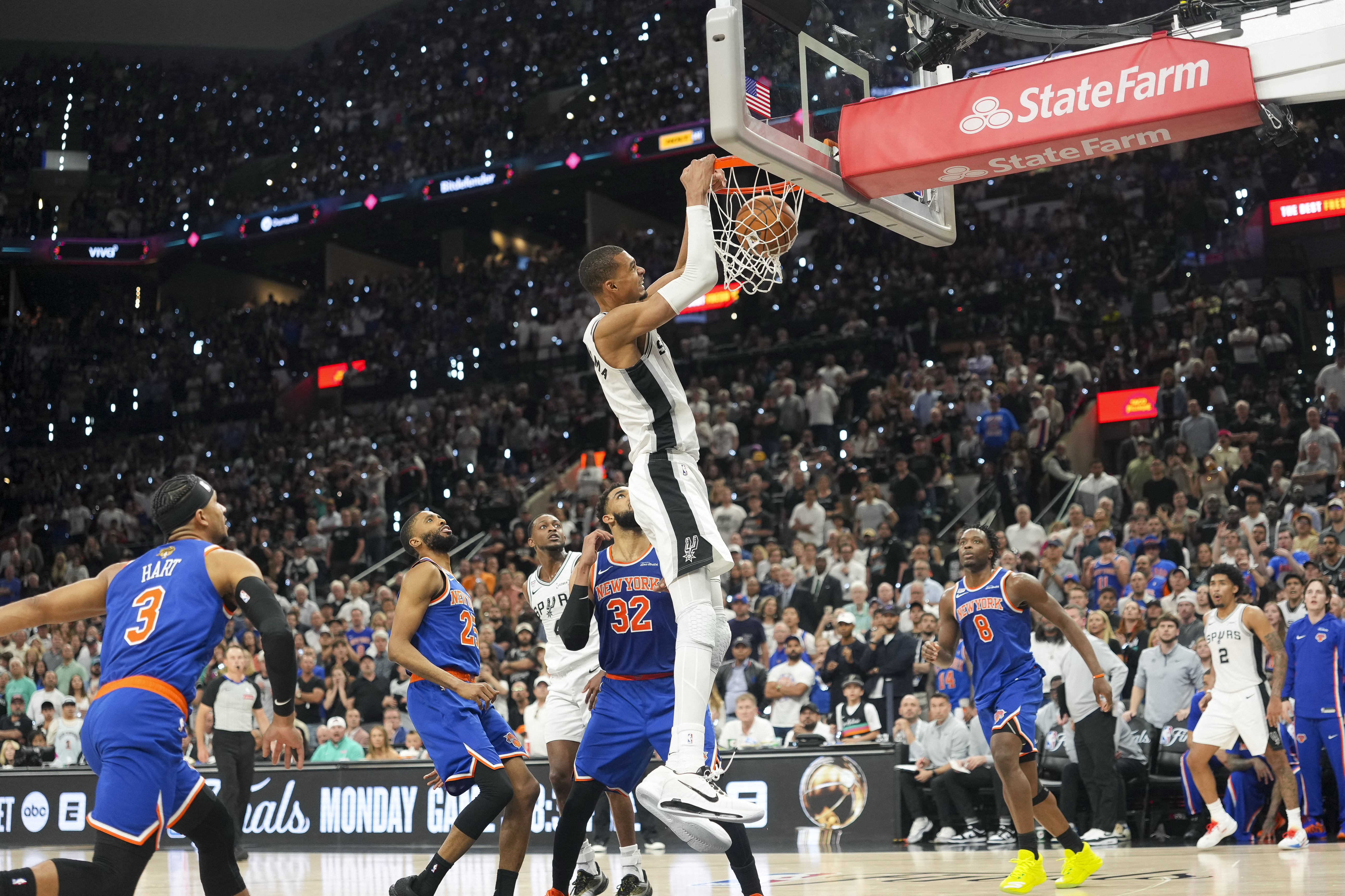 Jun 5, 2026; San Antonio, Texas, USA; San Antonio Spurs forward Victor WembanyamaMandatory Credit: Scott Wachter-Imagn Images