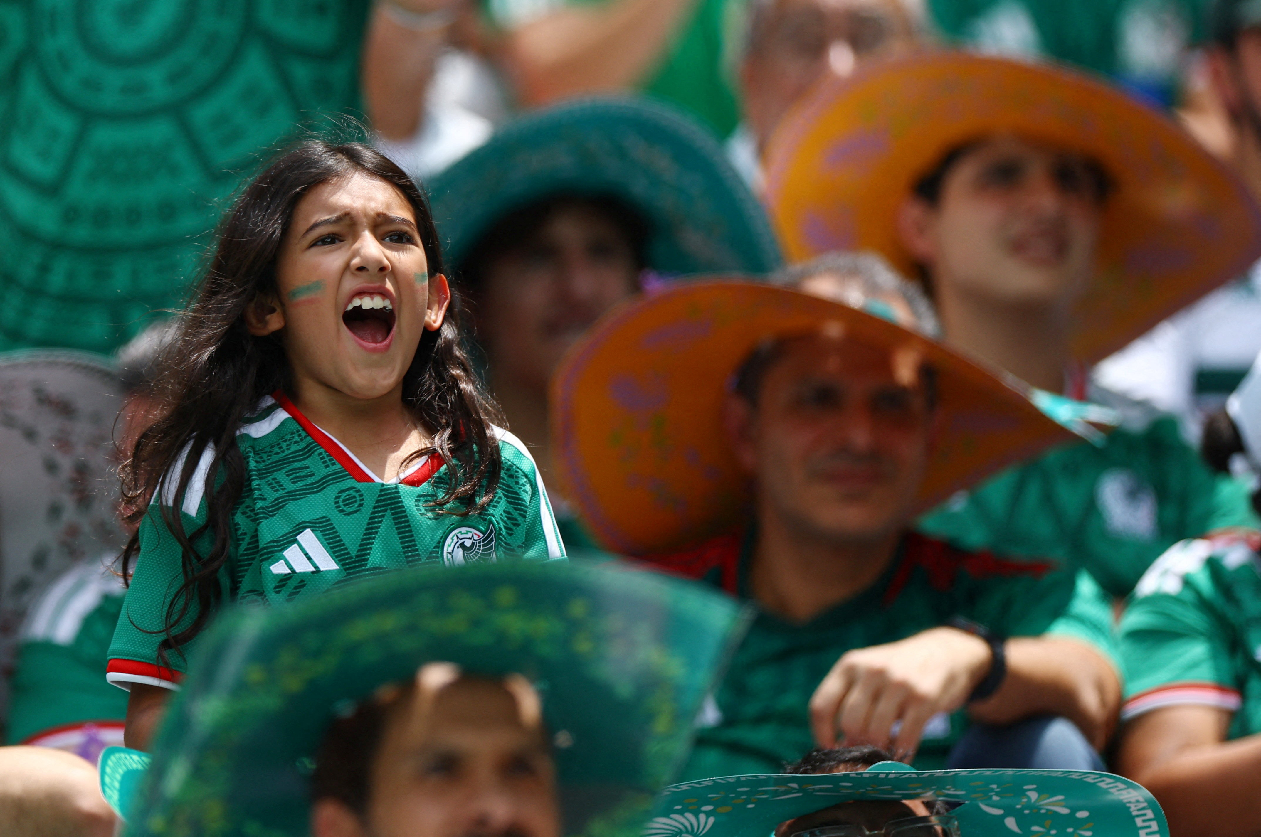 Soccer Football - FIFA World Cup 2026 - Group A - Mexico v South Africa - Estadio Azteca, Mexico City, Mexico - June 11, 2026 Mexico fan inside the stadium before the match REUTERS/Hannah Mckay     TPX IMAGES OF THE DAY