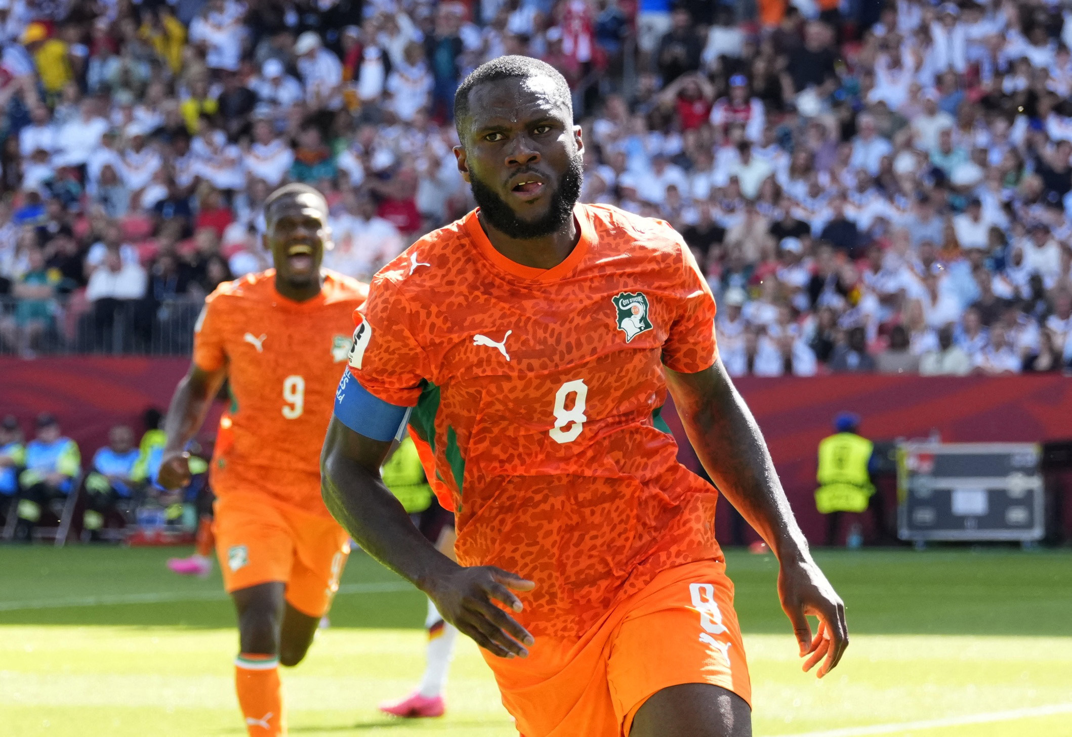 Soccer Football - FIFA World Cup 2026 - Group E - Germany v Ivory Coast - Toronto Stadium, Toronto, Canada - June 20, 2026 Ivory Coast's Franck Kessie celebrates scoring their first goal IMAGN IMAGES via Reuters/Kevin Sousa