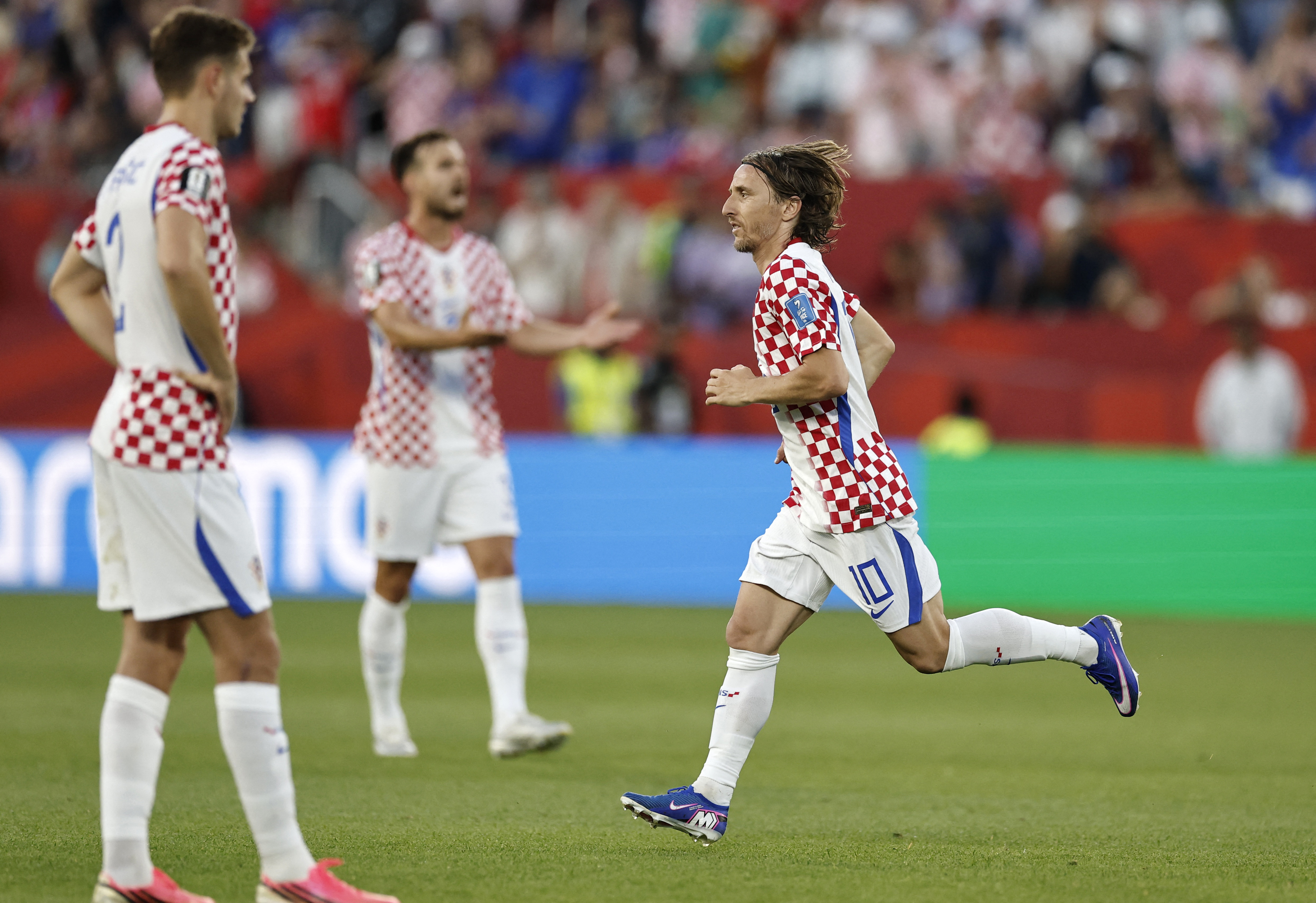 Soccer Football - FIFA World Cup 2026 - Group L - Panama v Croatia - Toronto Stadium, Toronto, Canada - June 23, 2026 Croatia's Luka Modric runs off the pitch after he was substituted REUTERS/Benoit Tessier
