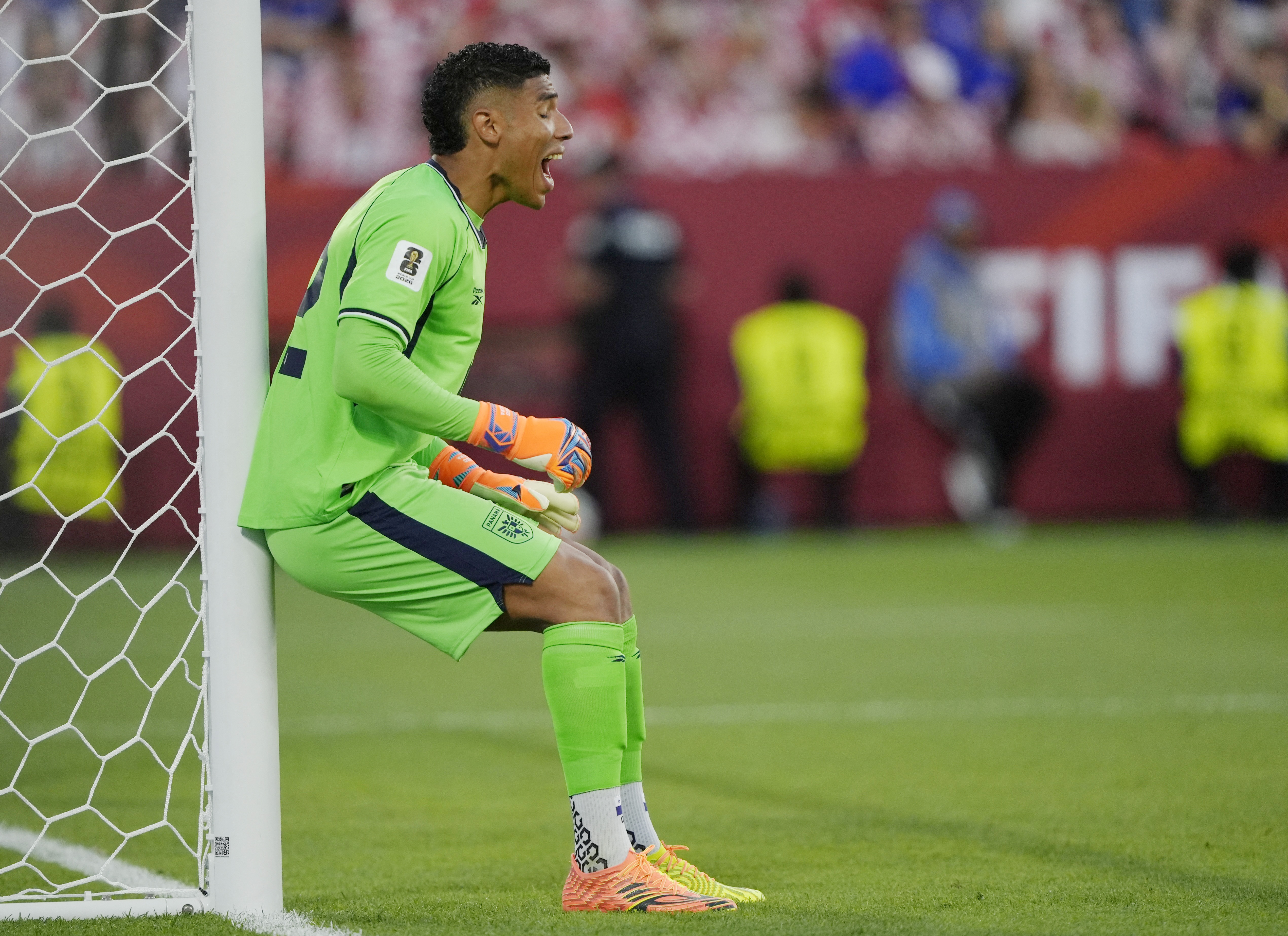 Soccer Football - FIFA World Cup 2026 - Group L - Panama v Croatia - Toronto Stadium, Toronto, Canada - June 23, 2026 Panama's Orlando Mosquera reacts IMAGN IMAGES via Reuters/John E Sokolowski