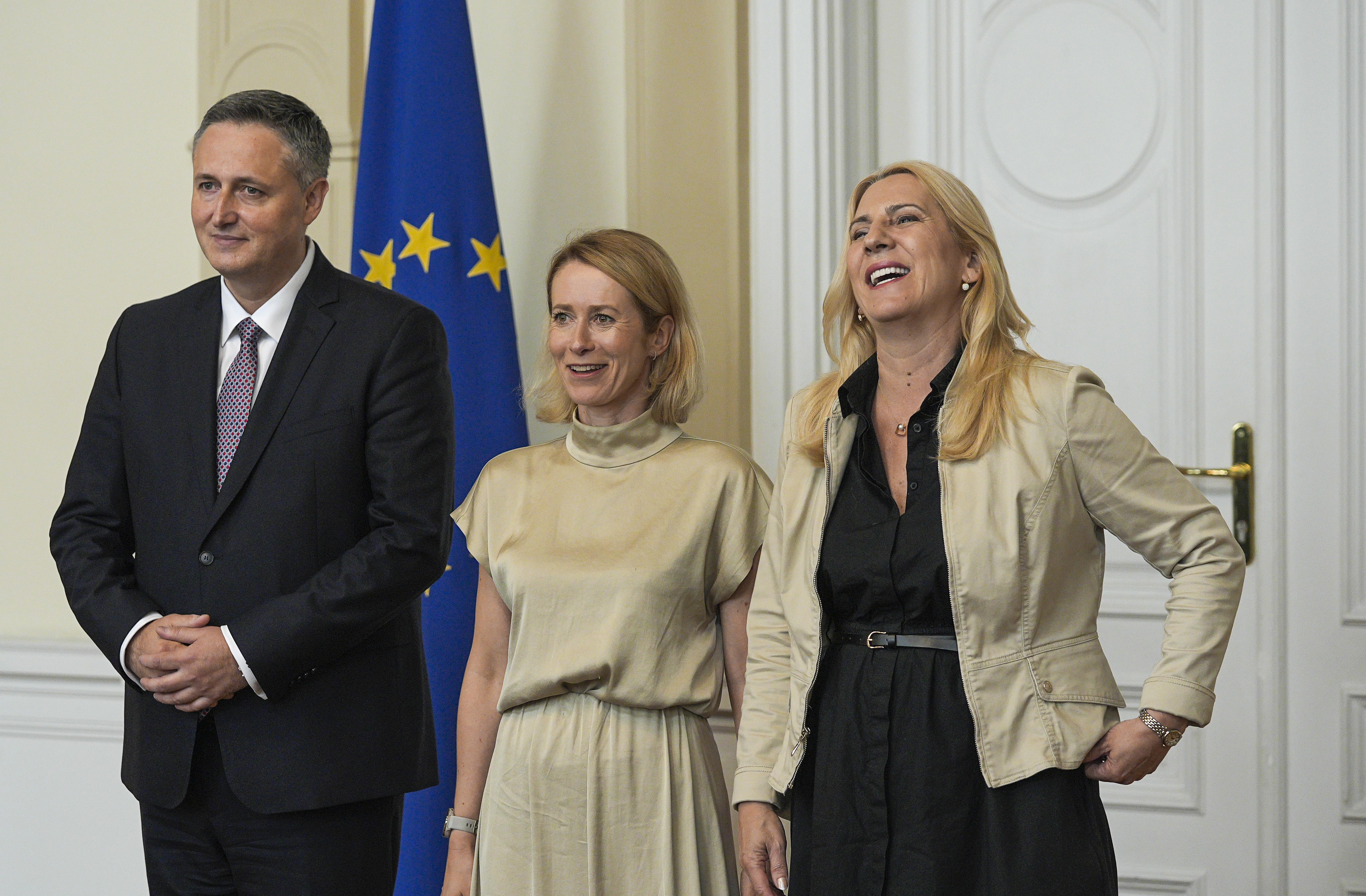 Sarajevo, BIH - 01. juli 2026:Predsjedništvo Bosne i Hercegovine primilo je visoku predstavnicu Evropske unije za vanjske poslove i sigurnosnu politiku i potpredsjednicu Evropske komisije Kaju Kallas. ( Samır Jordamovıc - Anadolu Agency )