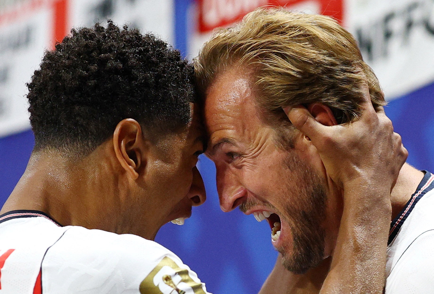 Soccer Football - FIFA World Cup 2026 - Round of 32 - England v DR Congo - Atlanta Stadium, Atlanta, Georgia, U.S. - July 1, 2026 England's Harry Kane celebrates scoring their first goal with Jude Bellingham IMAGN IMAGES via Reuters/Nathan Ray Seebeck