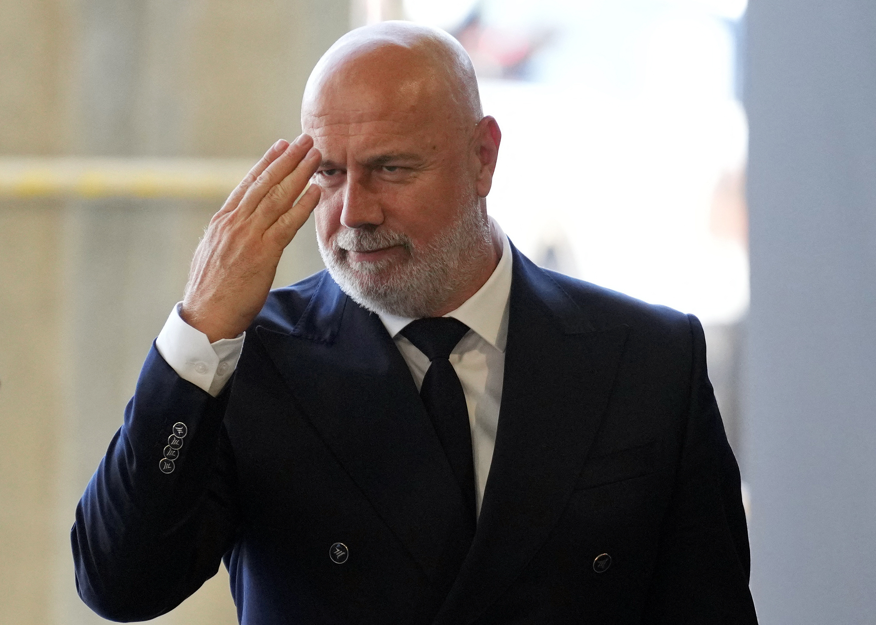 Soccer Football - FIFA  Cup 2026 - Round of 32 - United States v Bosnia and Herzegovina - San Francisco Bay Area Stadium, Santa Clara, California, U.S. - July 1, 2026 Bosnia and Herzegovina coach Sergej Barbarez arrives before the match IMAGN IMAGES via R