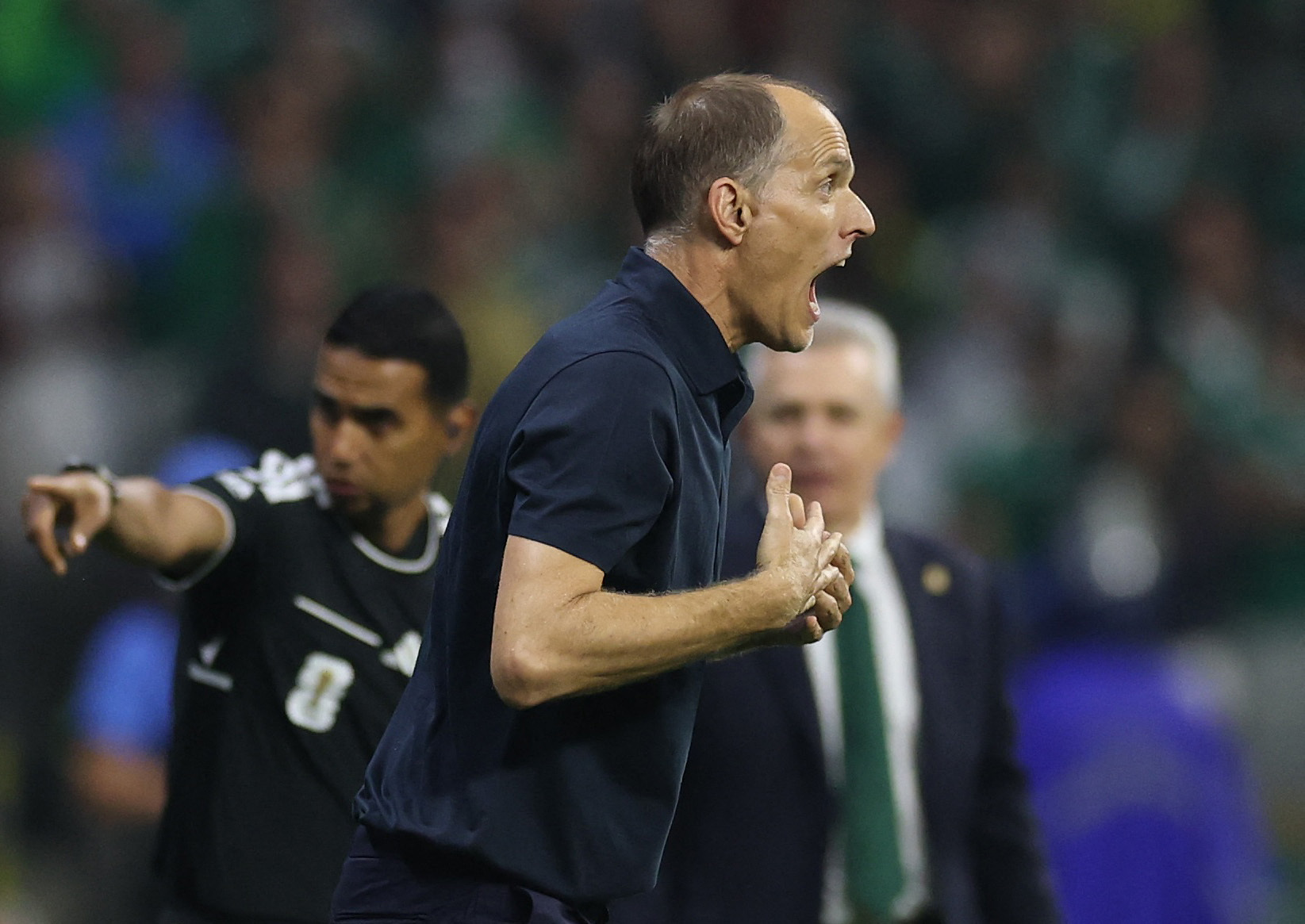 Soccer Football - FIFA World Cup 2026 - Round of 16 - Mexico v England - Estadio Azteca, Mexico City, Mexico - July 5, 2026 England manager Thomas Tuchel reacts REUTERS/Paul Childs