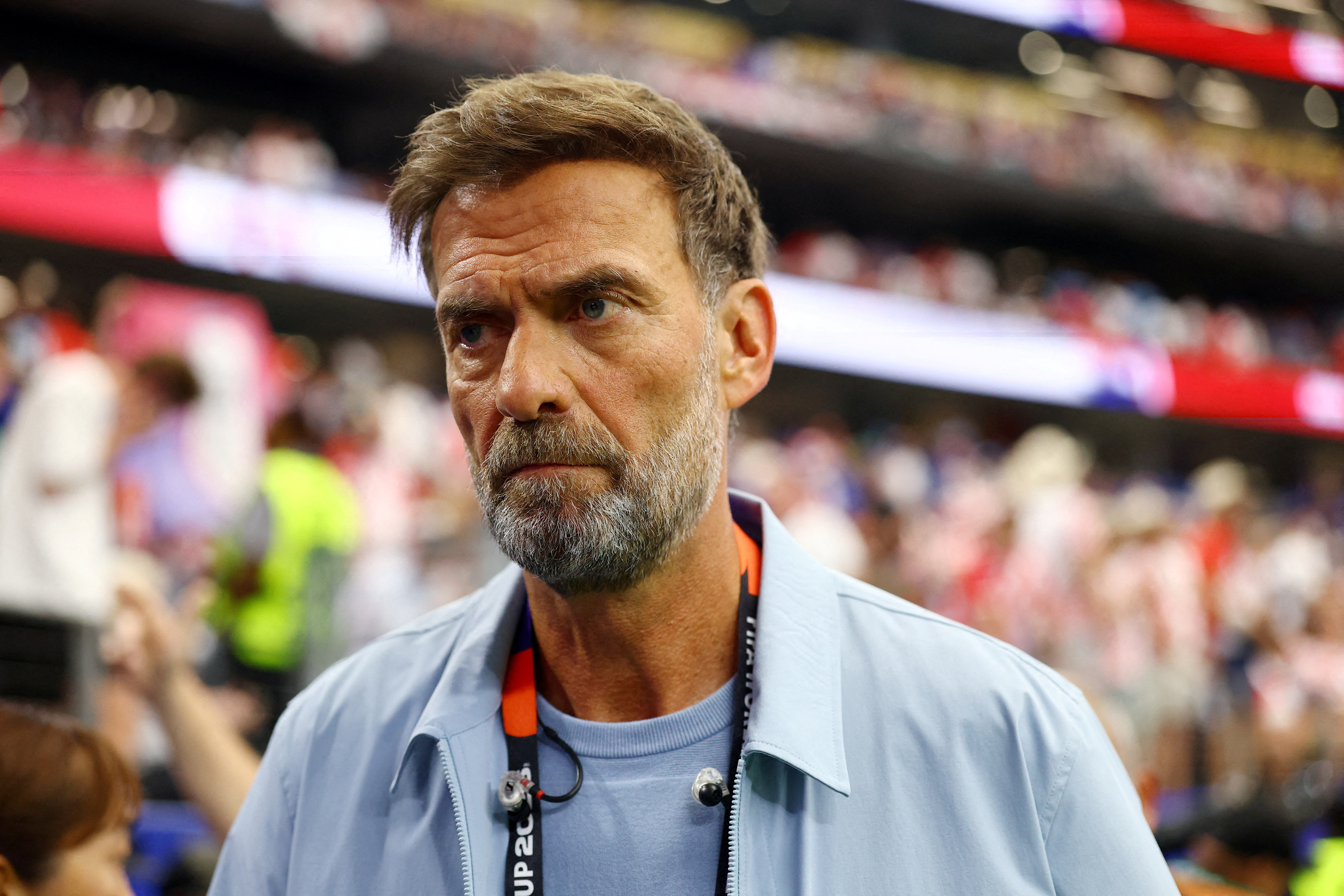 FILE PHOTO: Soccer Football - FIFA World Cup 2026 - Group L - England v Croatia - Dallas Stadium, Arlington, Texas, U.S. - June 17, 2026 Global Head of Soccer at Red Bull and TV pundit, Jurgen Klopp REUTERS/Hannah Mckay/File Photo