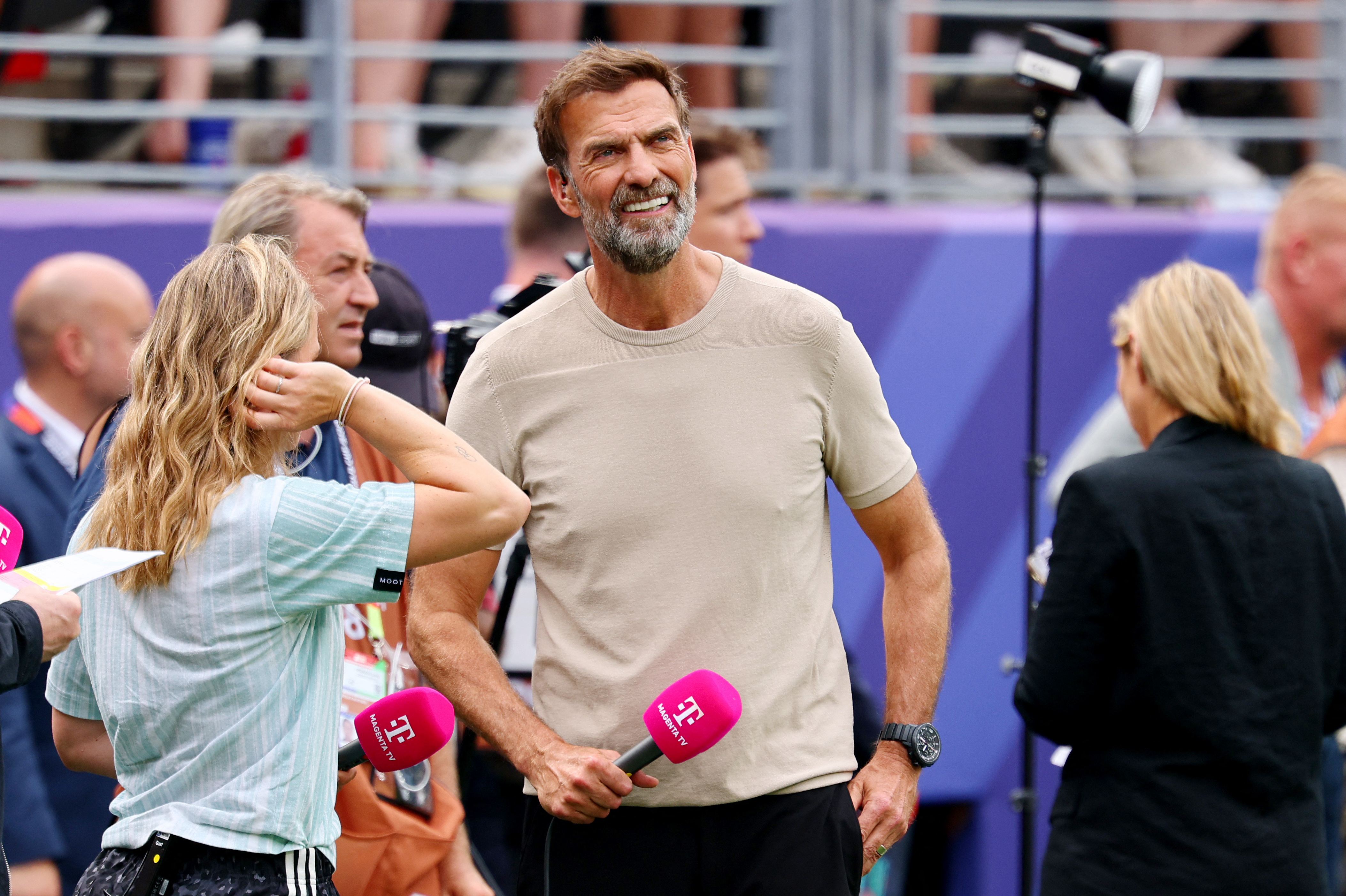Soccer Football - FIFA World Cup 2026 - Round of 16 - Brazil v Norway - New York New Jersey Stadium, East Rutherford, New Jersey, U.S. - July 5, 2026 Red Bull's Global Head of Soccer Juergen Klopp before the match IMAGN IMAGES via Reuters/Vincent Carchiet