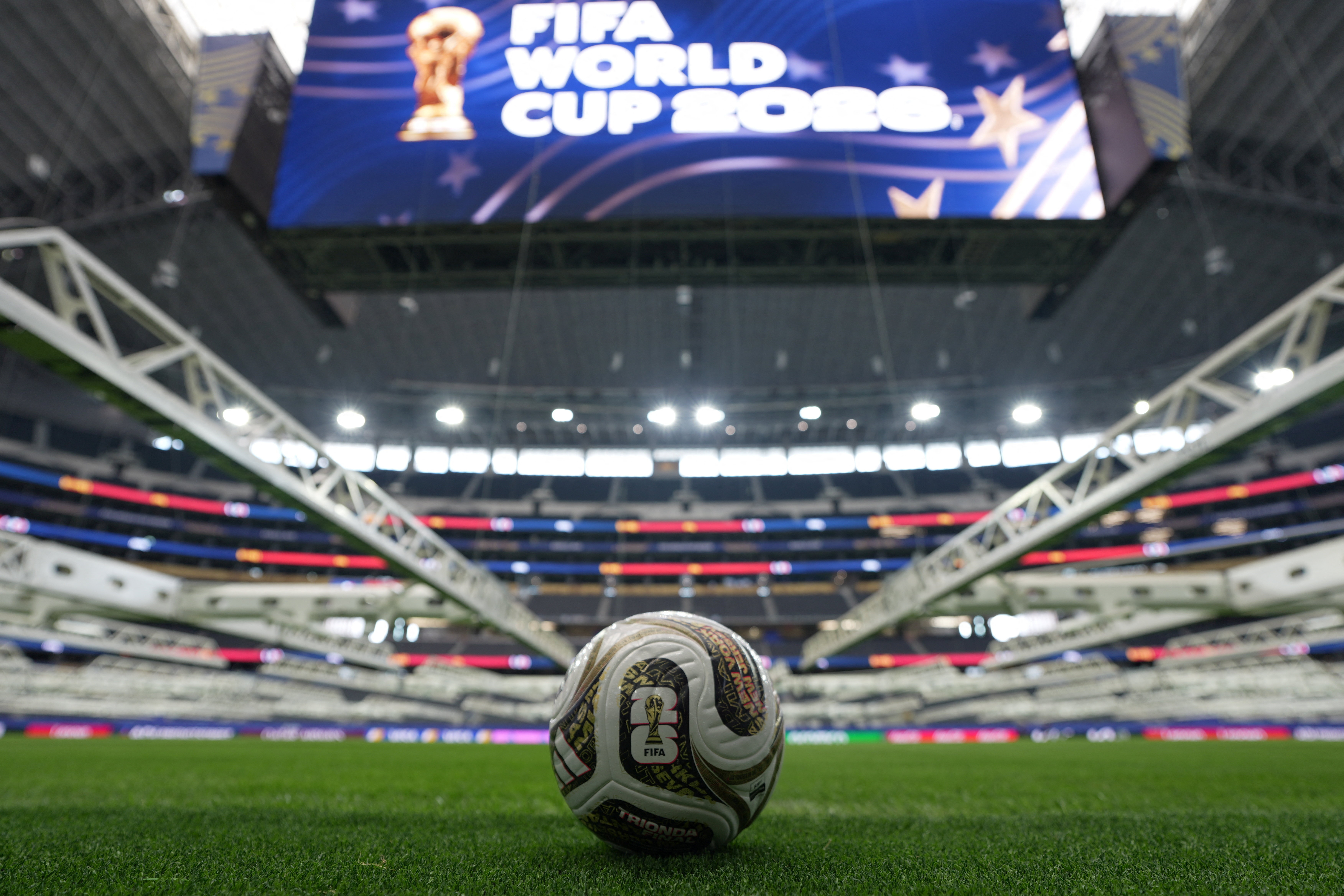 The new adidas Trionda Final ball, the official match ball for the semi-finals, the thir