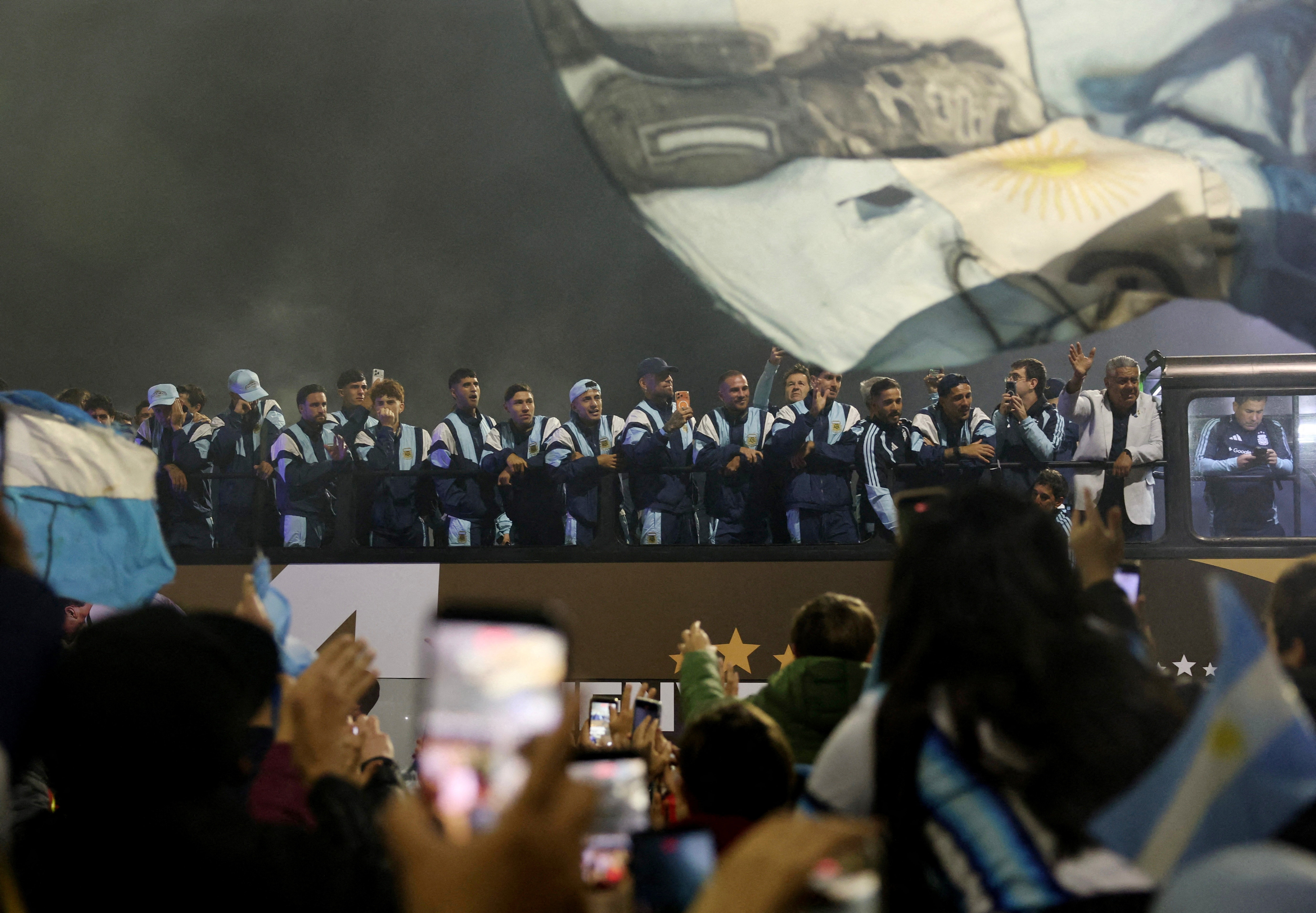 Soccer Football - FIFA World Cup 2026 - Argentina players arrive in Buenosers on the outskirts of Buenos Aires after losing the FIFA World Cup final to Spain REUTERS/Alessia Maccioni     TPX IMAGES OF THE DAY
