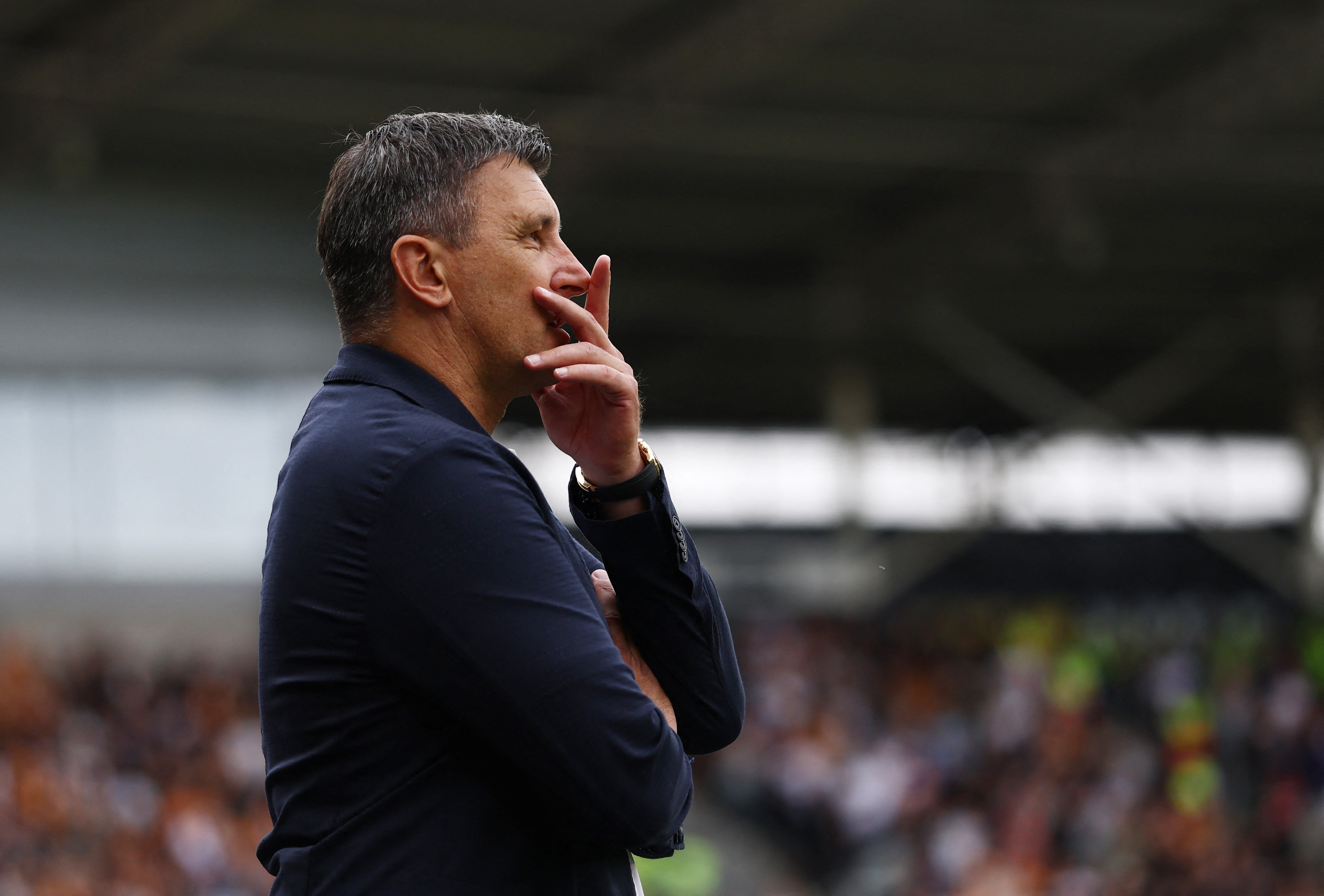 Soccer Football - Premier League - Hull City v Manchester United - MKM Stadium, Hull, Britain - August 22, 2026 Hull City manager Sergej Jakirovic Action Images via Reuters/Lee Smith EDITORIAL USE ONLY. NO USE WITH UNAUTHORIZED AUDIO, VIDEO, DATA, FIXTURE