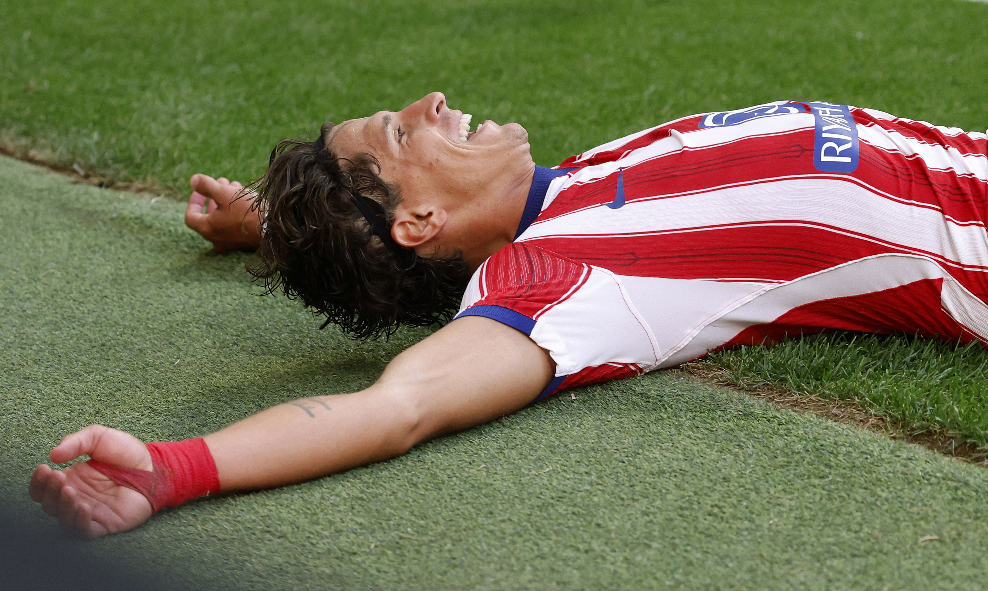 Soccer Football - LaLiga - Atletico Madrid v Villarreal - Riyadh Air Metropolitano, Madrid, Spain - August 23, 2026 Atletico Madrid's Giuliano Simeone celebrates scoring their second goal REUTERS/Thomas Peter