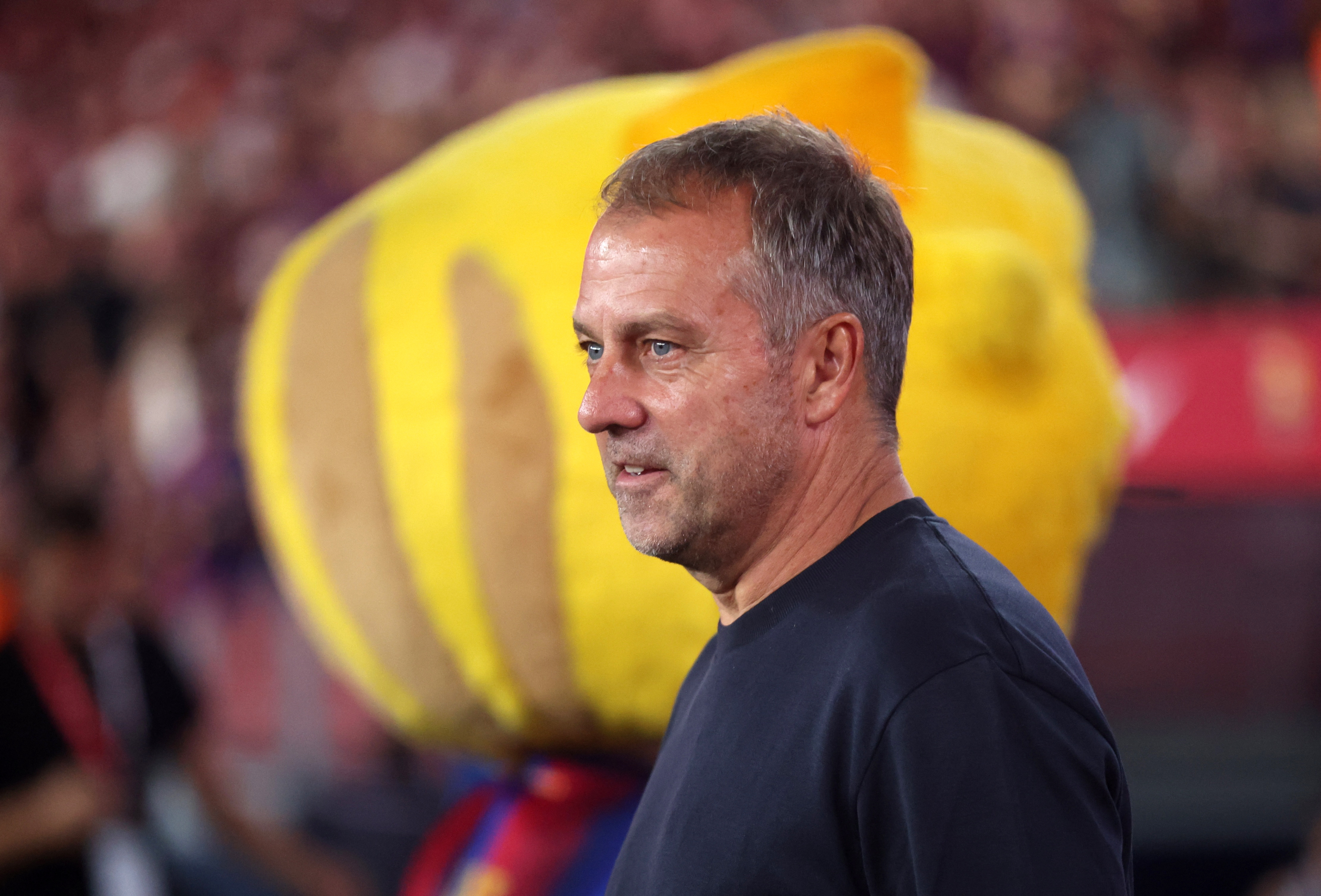 Soccer Football - LaLiga - FC Barcelona v Rayo Vallecano - Spotify Camp Nou, Barcelona, Spain - August 31, 2026 FC Barcelona coach Hansi Flick REUTERS/Bruna Casas