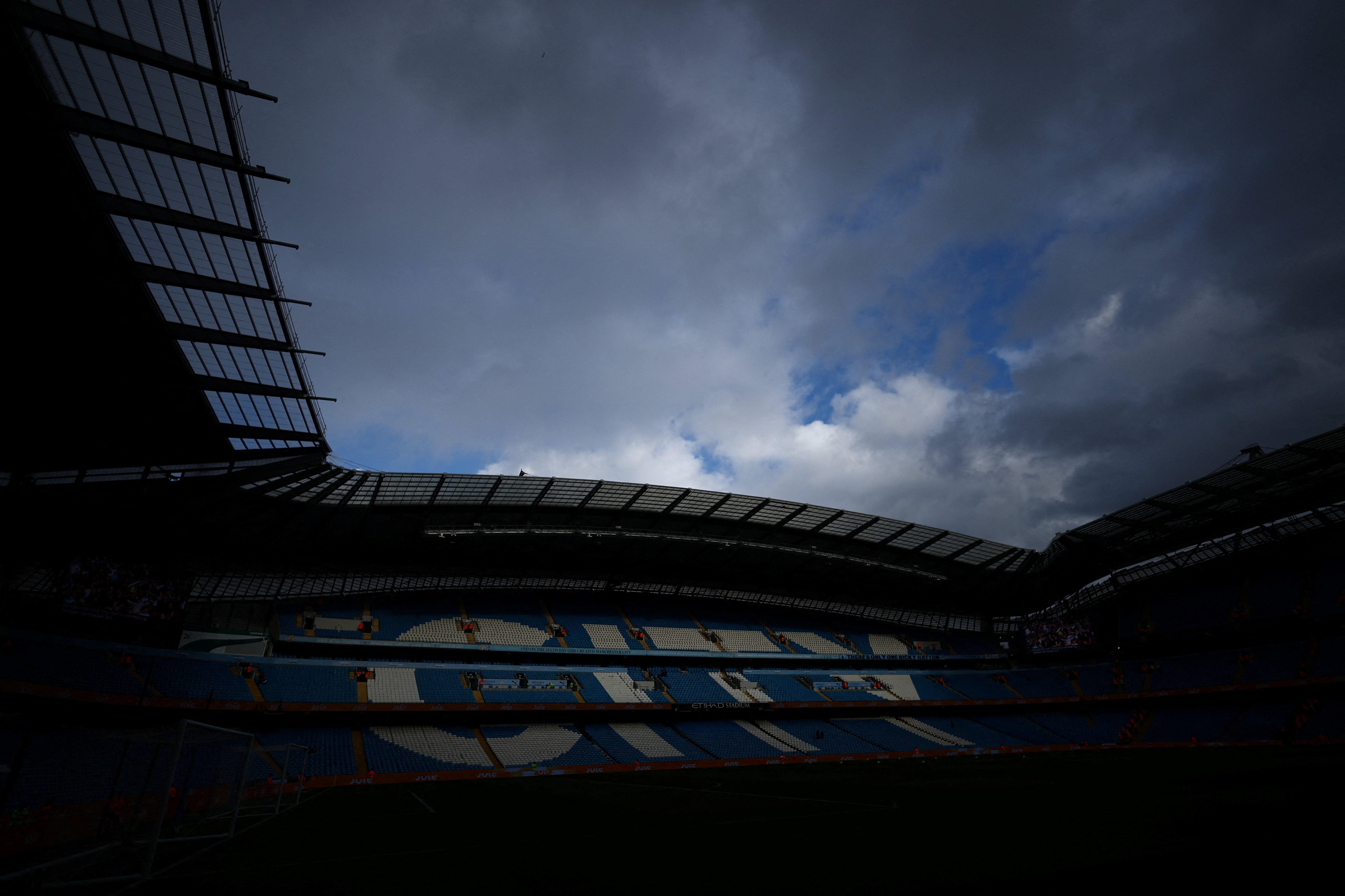 FILE PHOTO: Soccer Football - Carabao Cup - Third Round - Manchester City v Norwich City - Etihad Stadium, Manchester, Britain - September 17, 2026 General view inside the stadium before the match REUTERS/Phil Noble EDITORIAL USE ONLY. NO USE WITH UNAUTHO