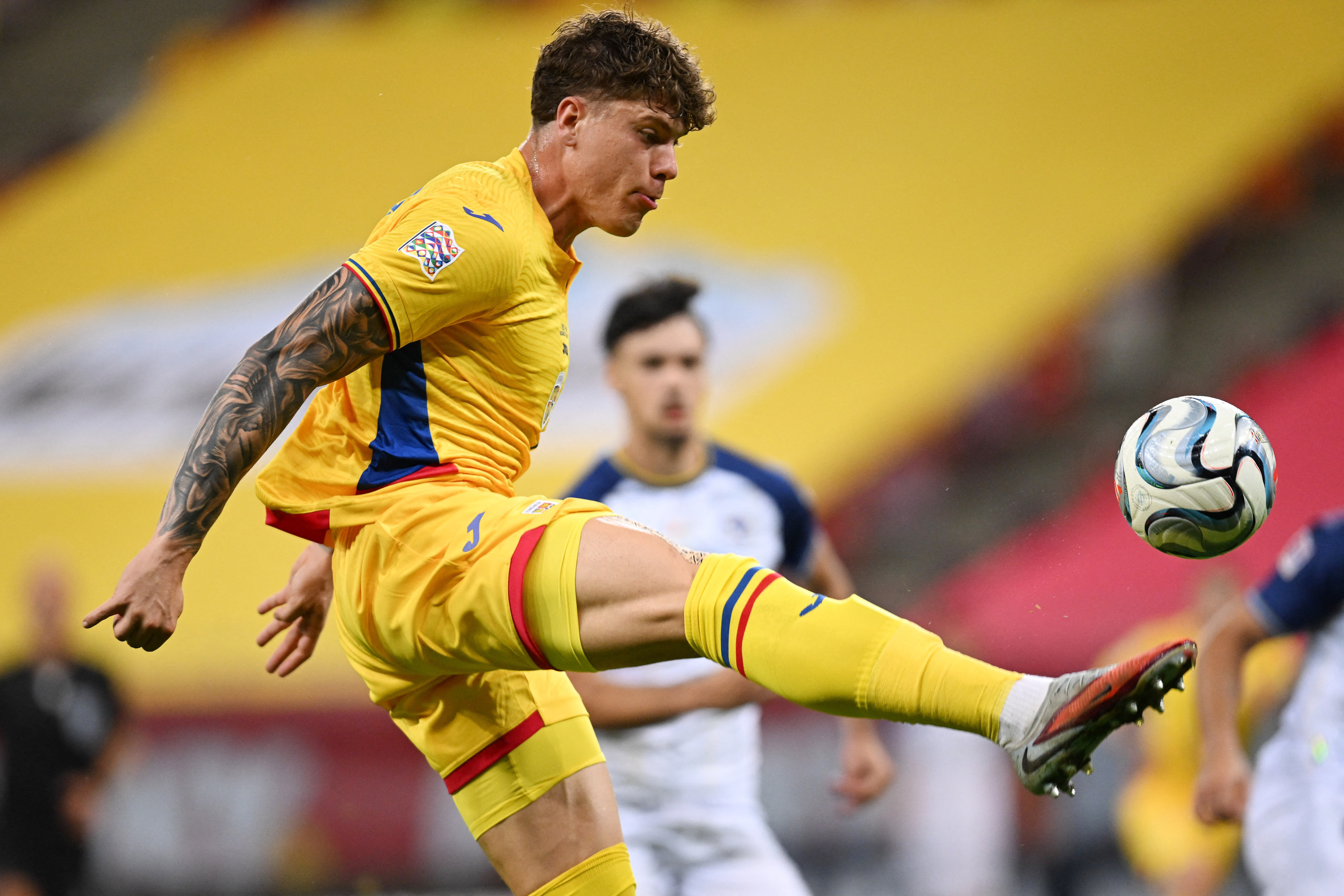 đSoccer Football - UEFA Nations League - Group B4 - Romania v Bosnia and Herzegovina - National Arena, Bucharest, Romania - September 28, 2026 Romania's Andrei Coubis in action Inquam Photos via REUTERS/Eduard Vinatoru ROMANIA OUT. NO COMMERCIAL OR EDITOR
