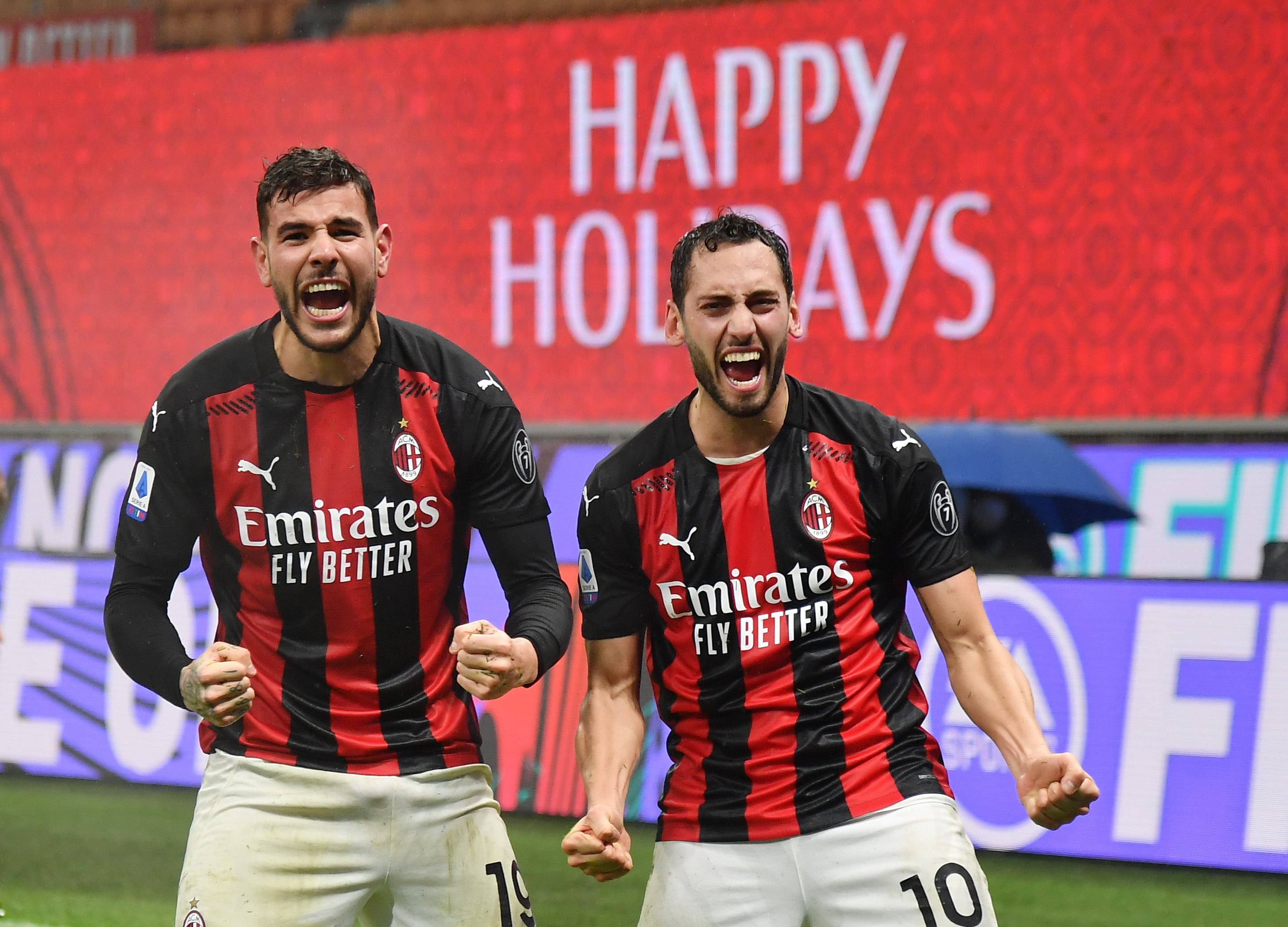 Theo Hernandez Hakan Calhanoglu AC Milan