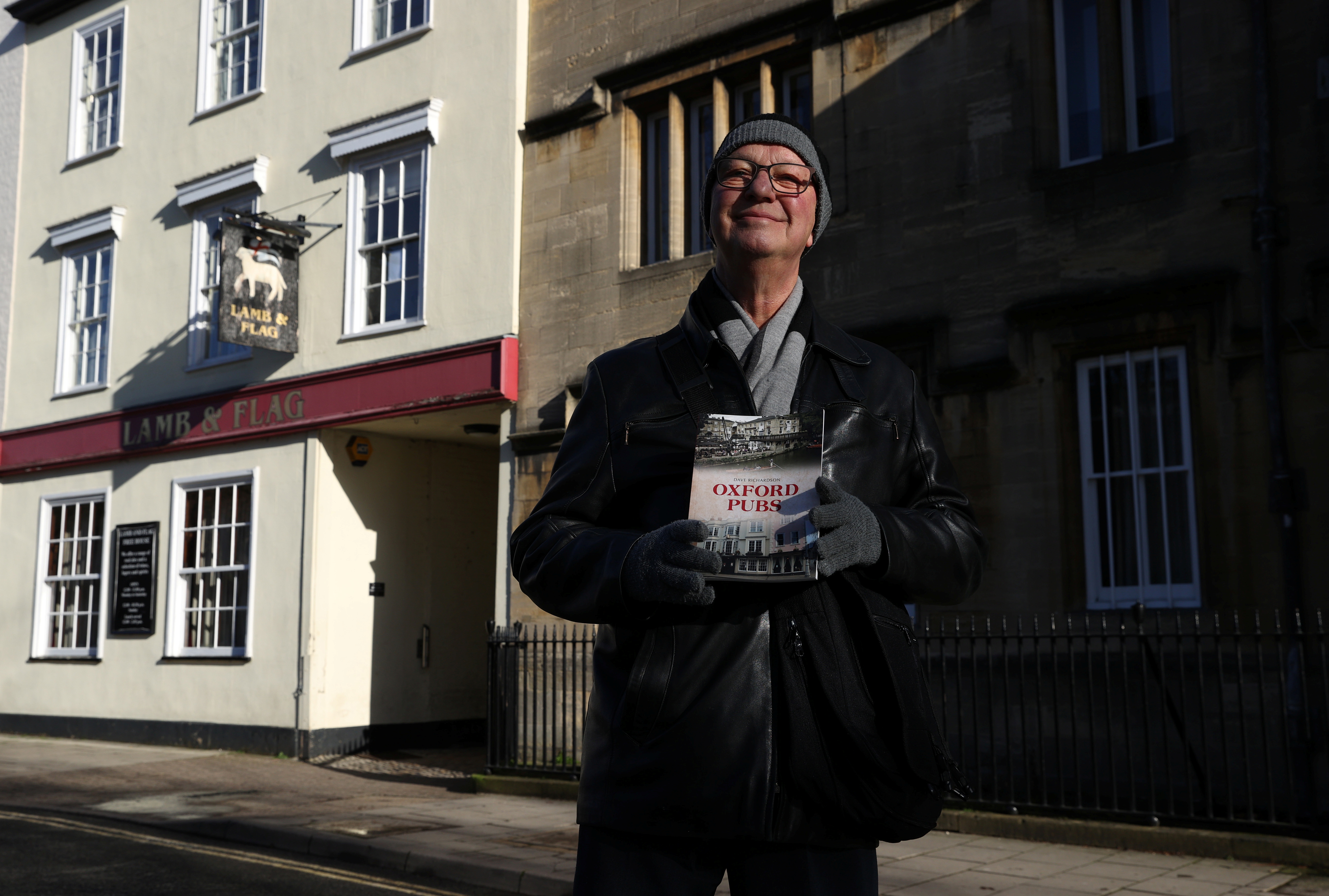 Spokesman for CAMRA (Campaign for Real Ale) Dave Richardson poses for a photograph outside The Lamb and Flag