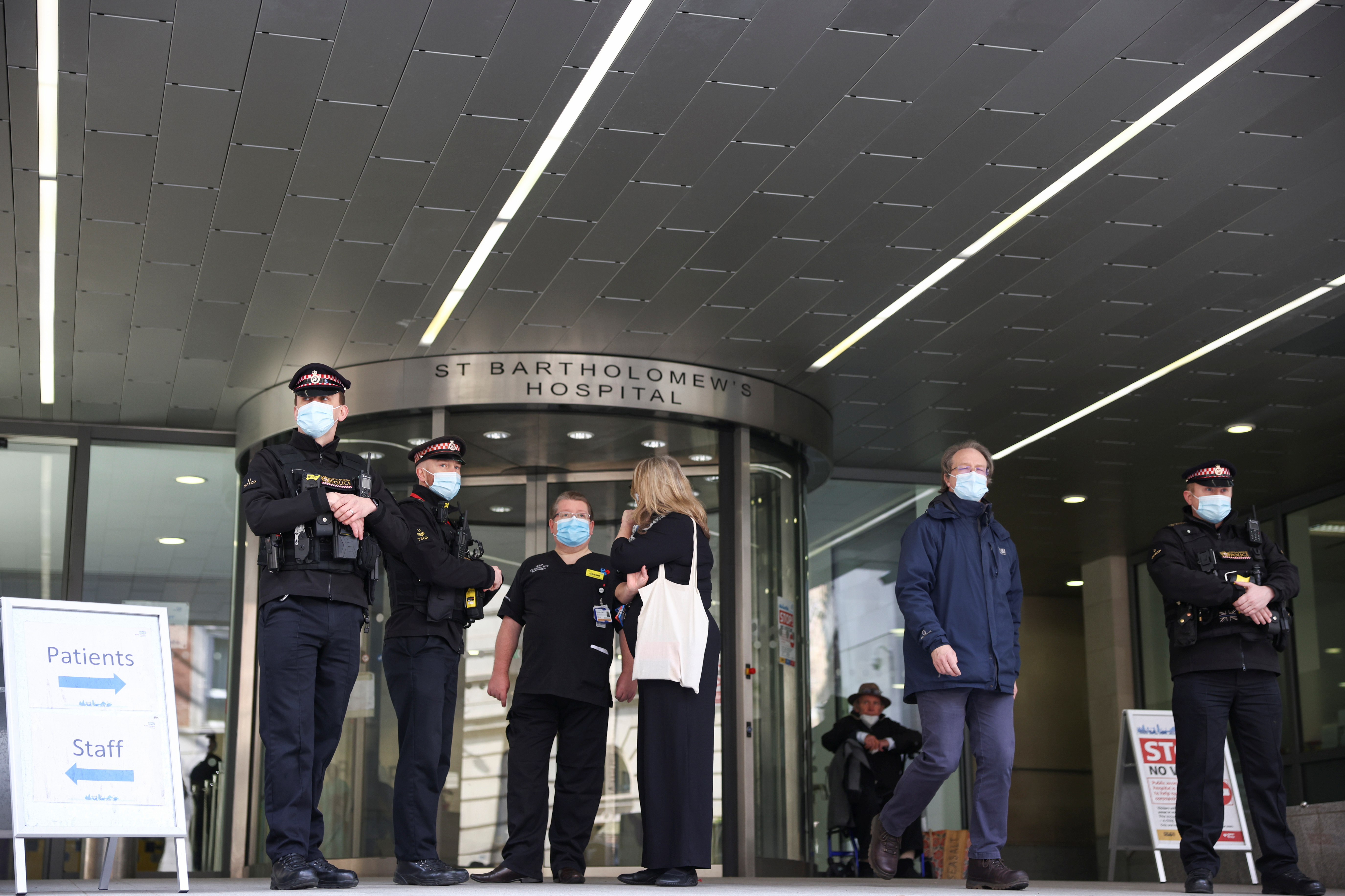 View of St Bartholomew's Hospital in London