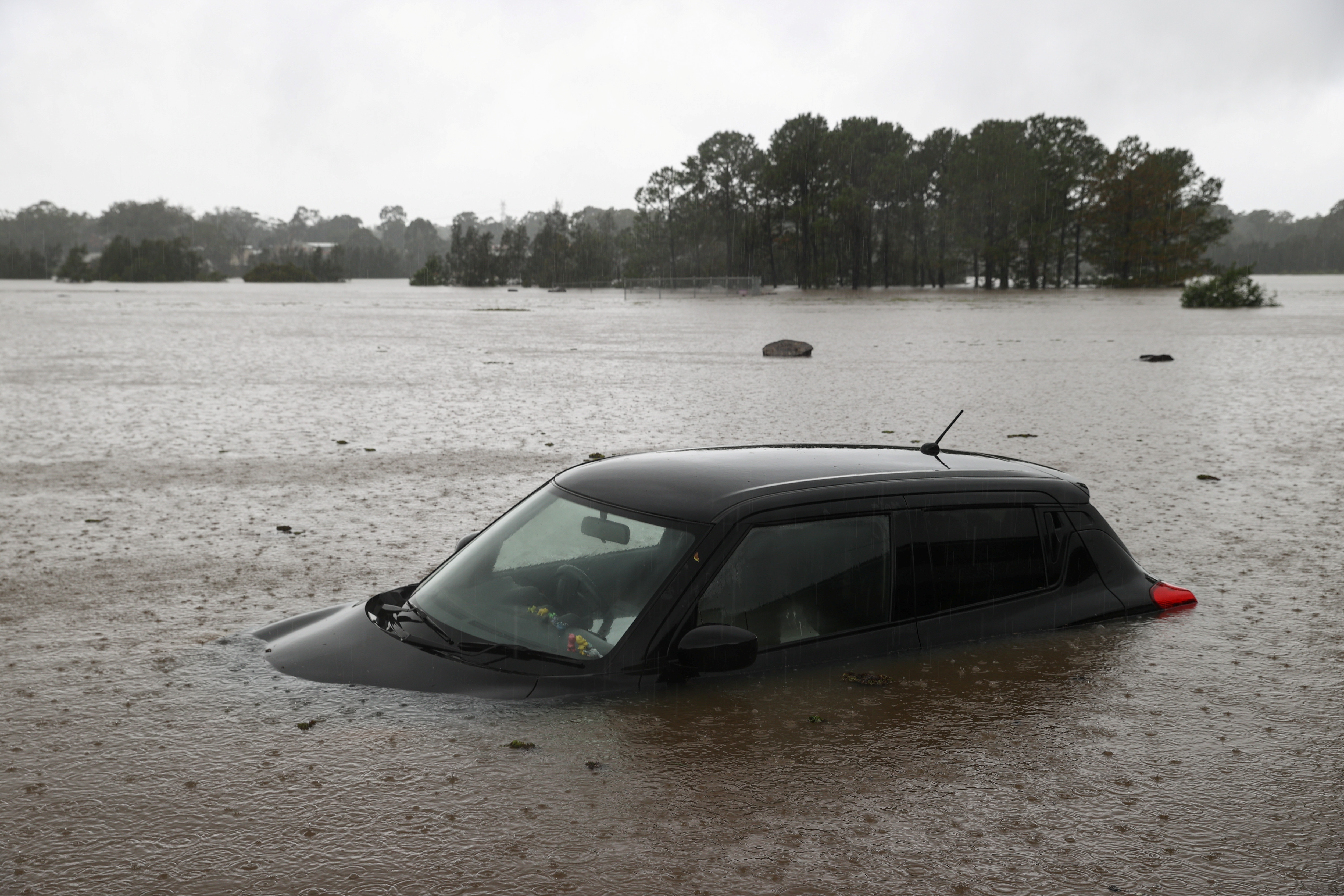 A severe flood event affecting the state of New South Wales is seen in Sydney