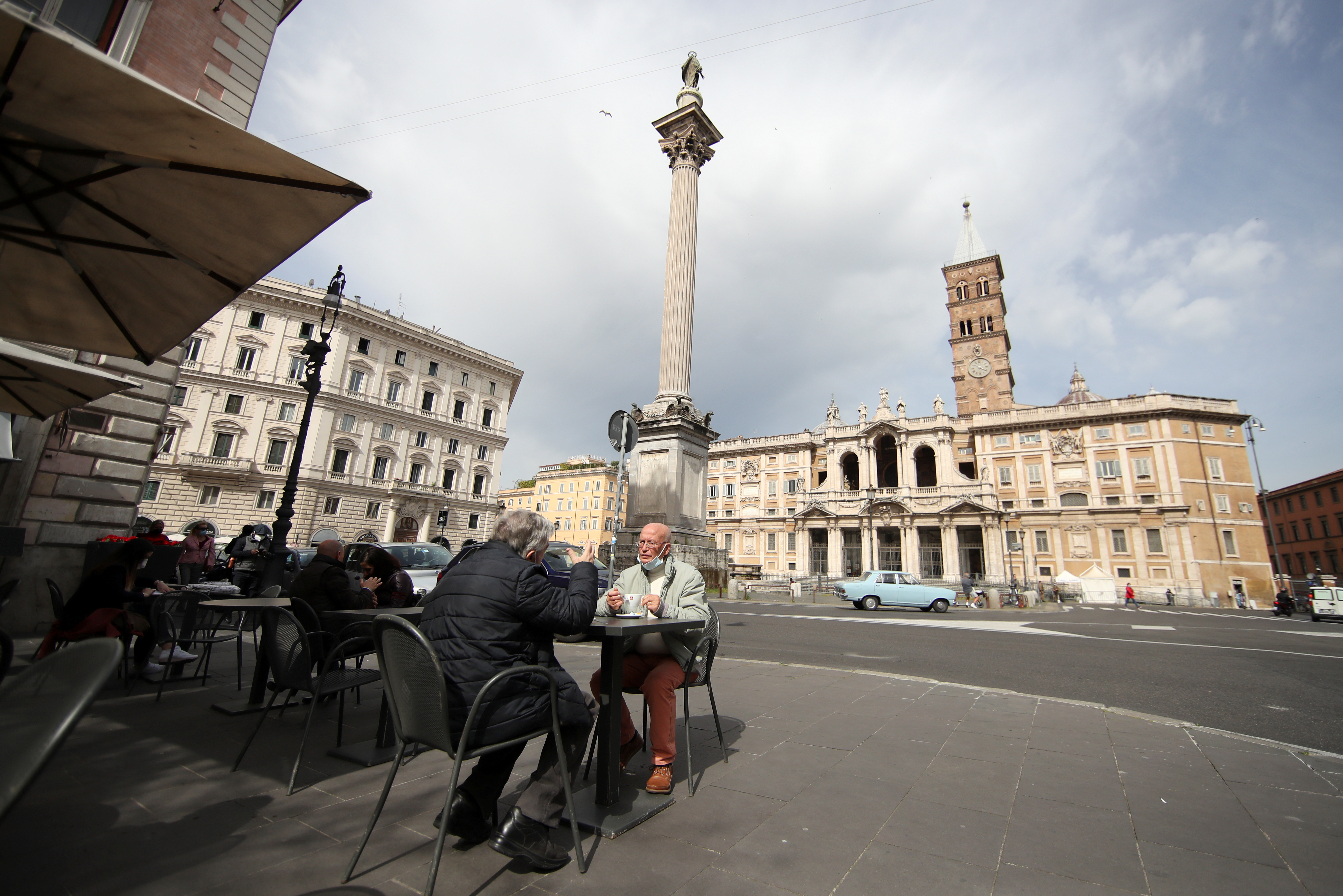 Bars and restaurants reopen as Italy eases COVID-19 restrictions, in Rome