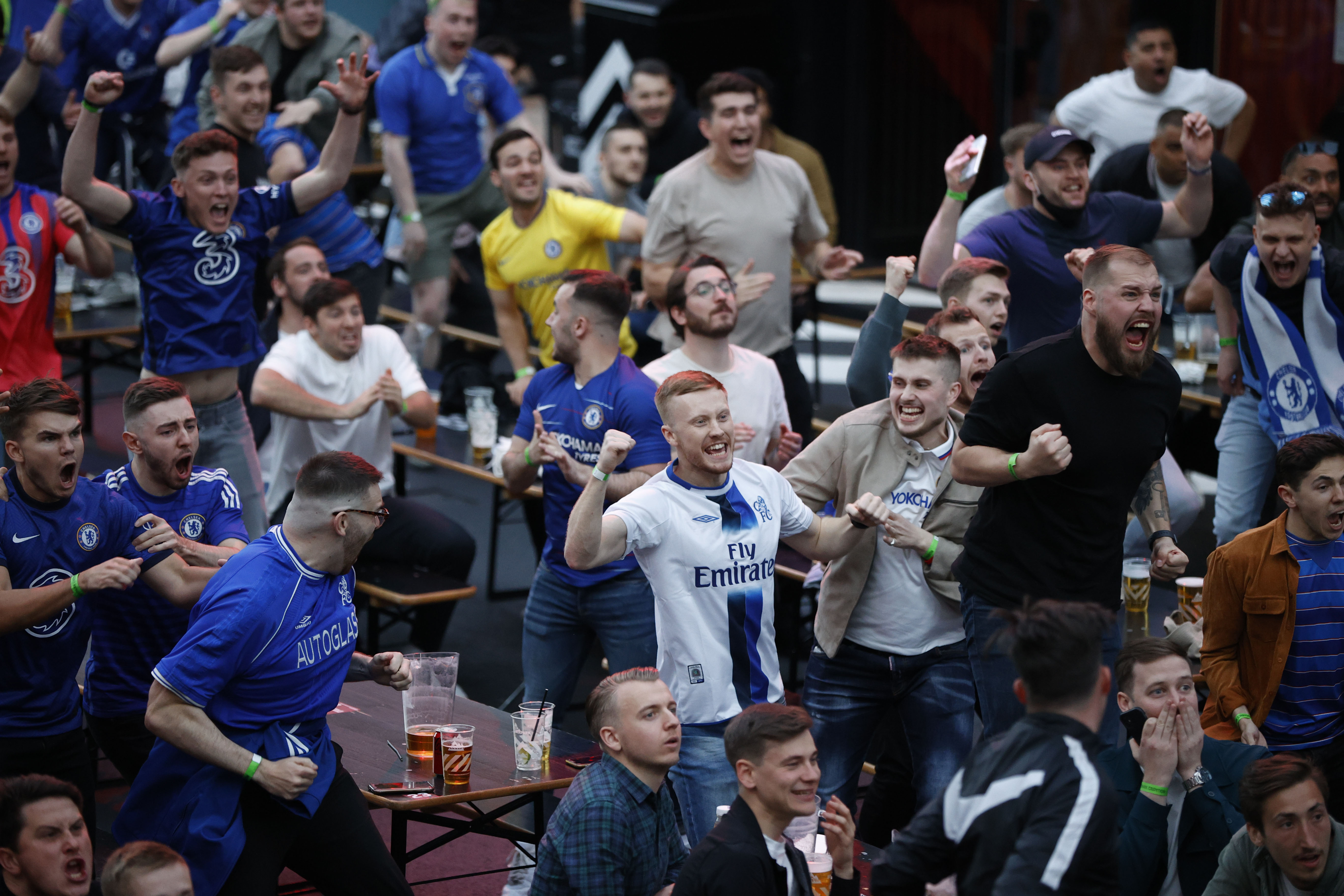 Champions League - Fans in London during the Champions League Final Manchester City v Chelsea