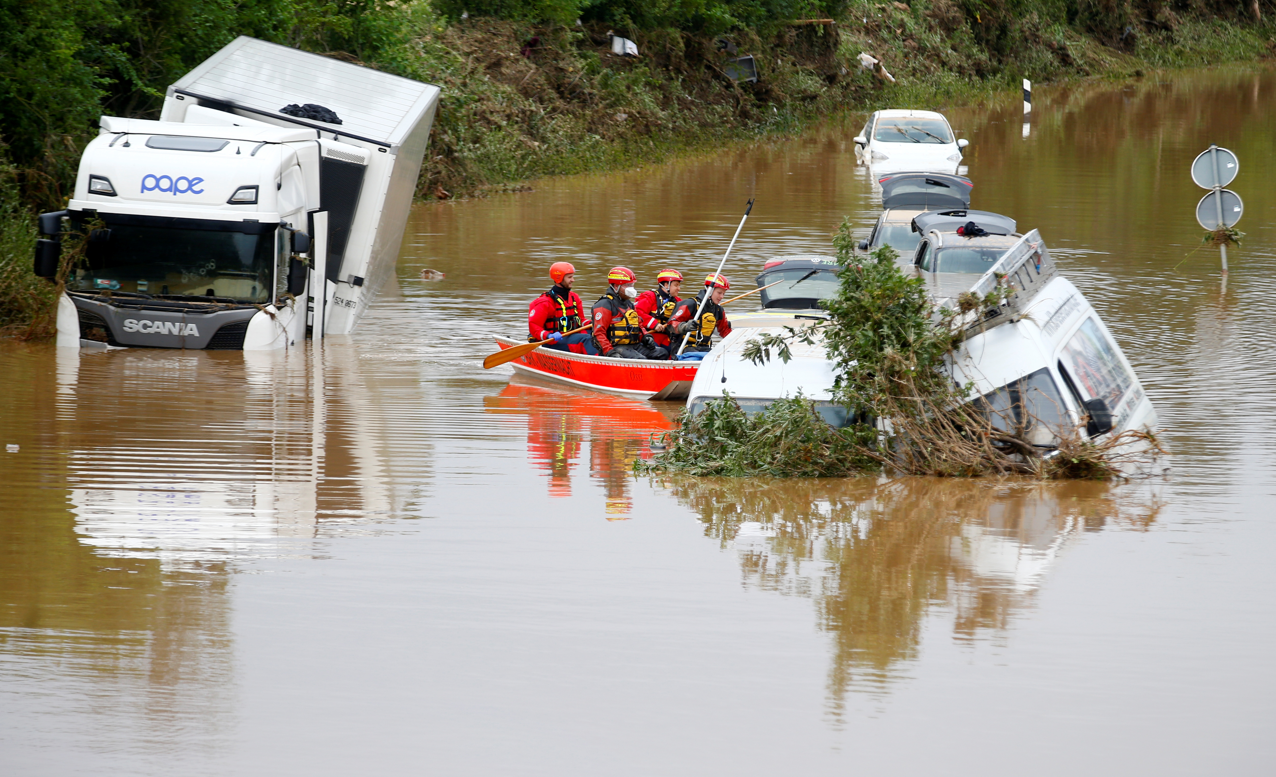 Aftermath of heavy rainfalls in Germany