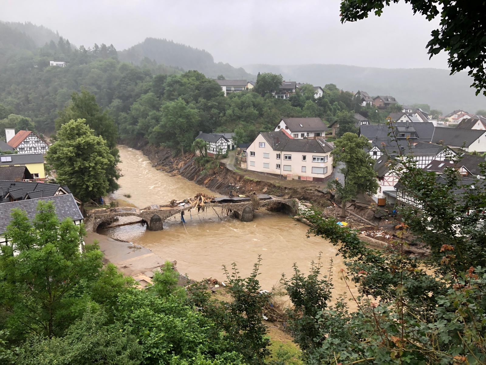 Aftermath of heavy rainfalls in Germany