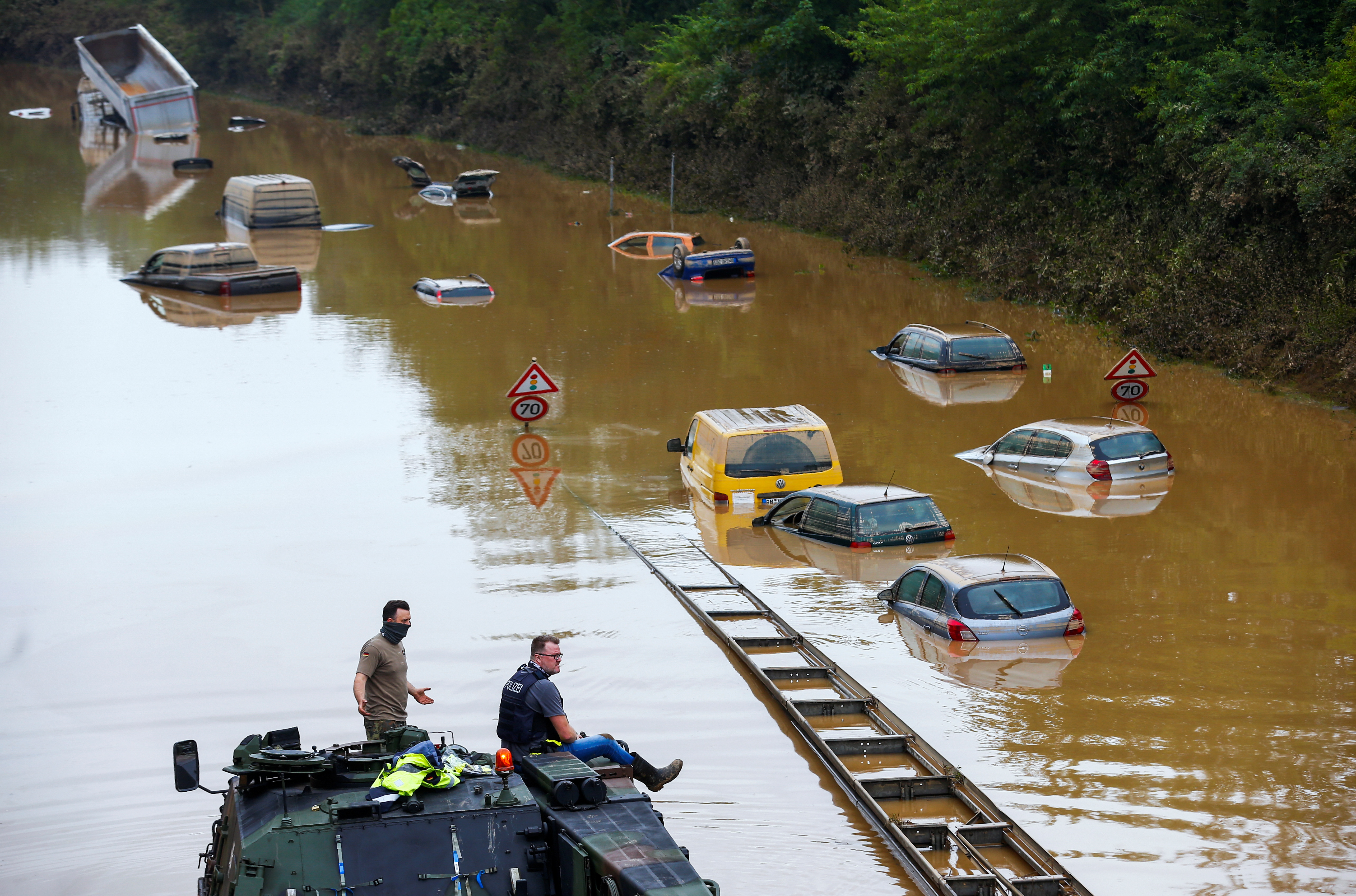 Aftermath of heavy rainfalls in Germany