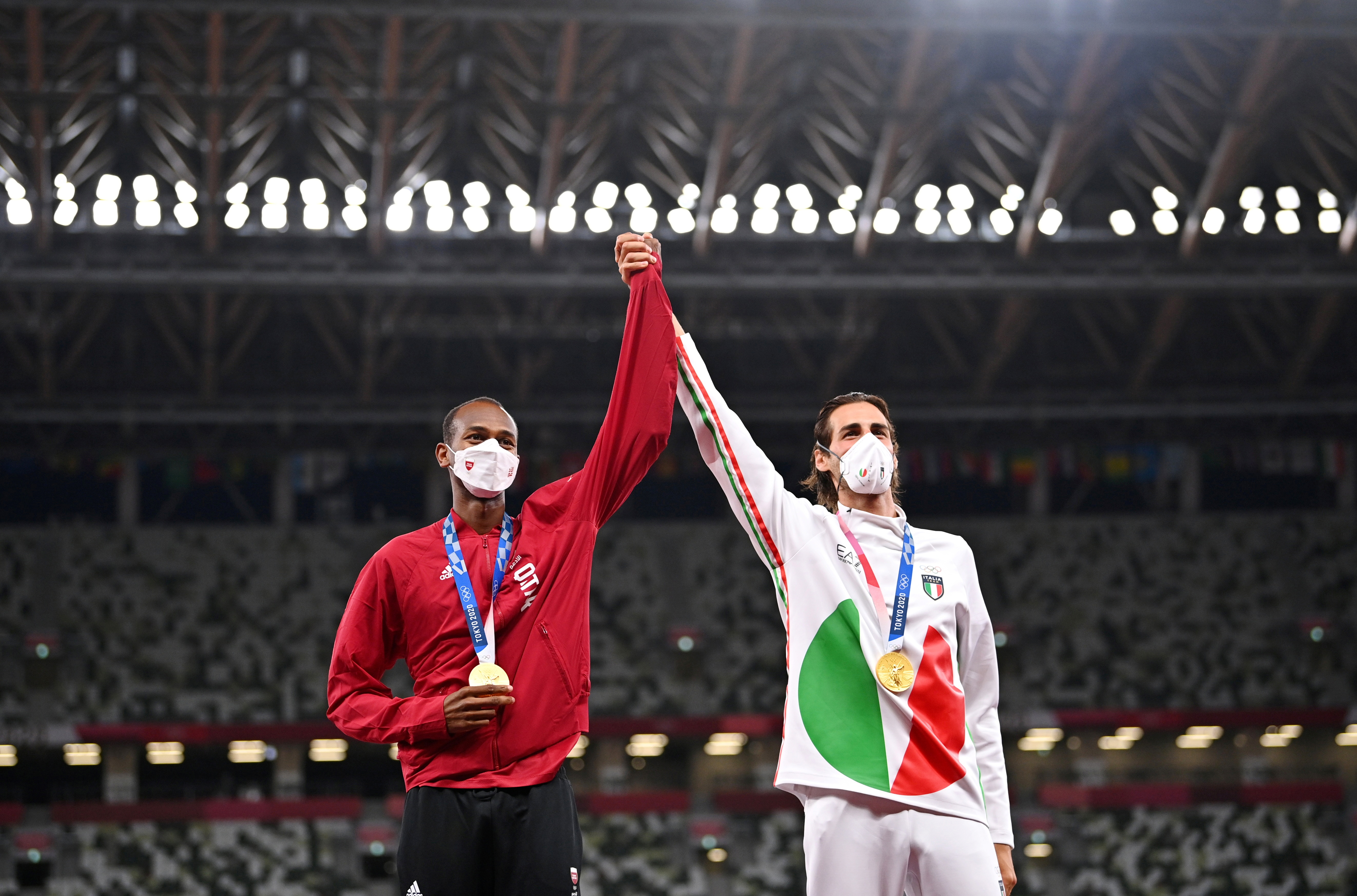 Athletics - Men's High Jump - Medal Ceremony