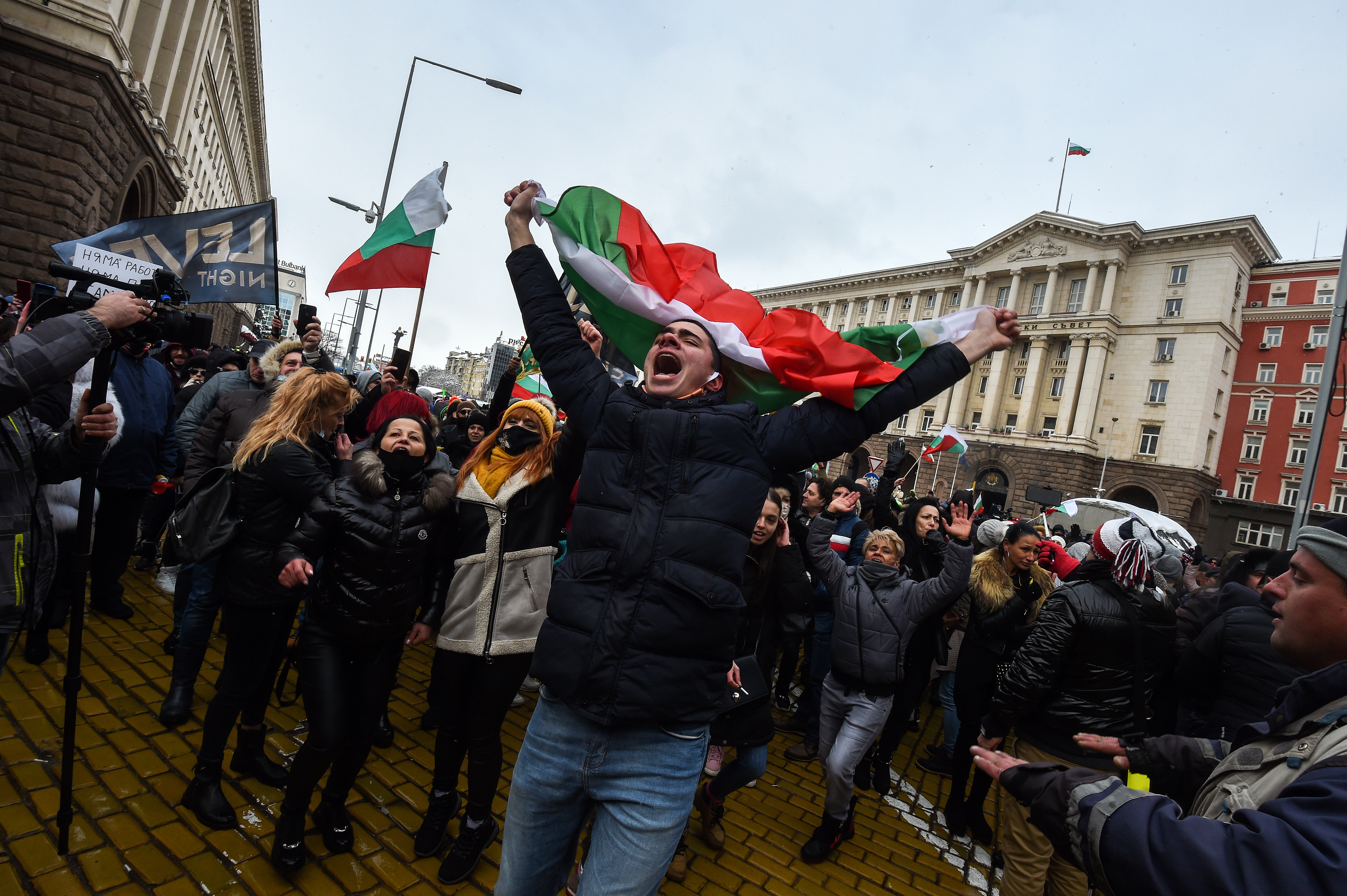 Restaurant owners protest in Sofia
