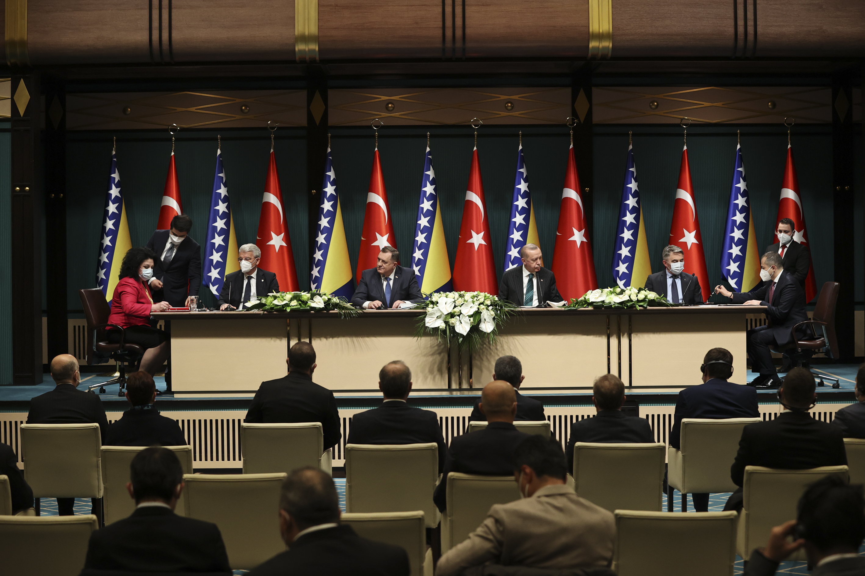 Ankara: Konferencija za novinare predsjednika Turske Recepa Tayyipa Erdogana i članova Predsjedništva BiH