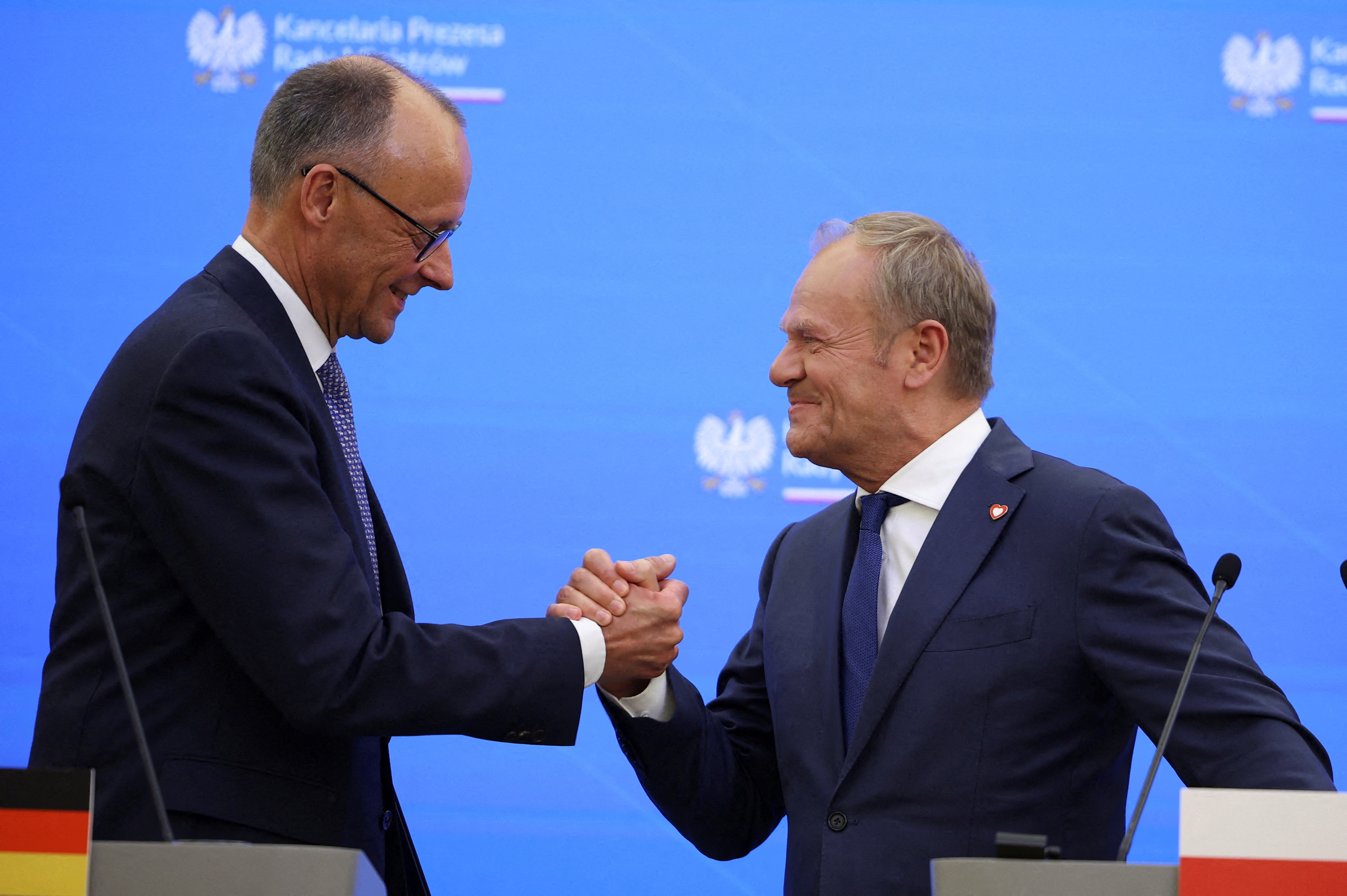 Njemački kancelar Friedrich Merz i poljski premijer Donald Tusk