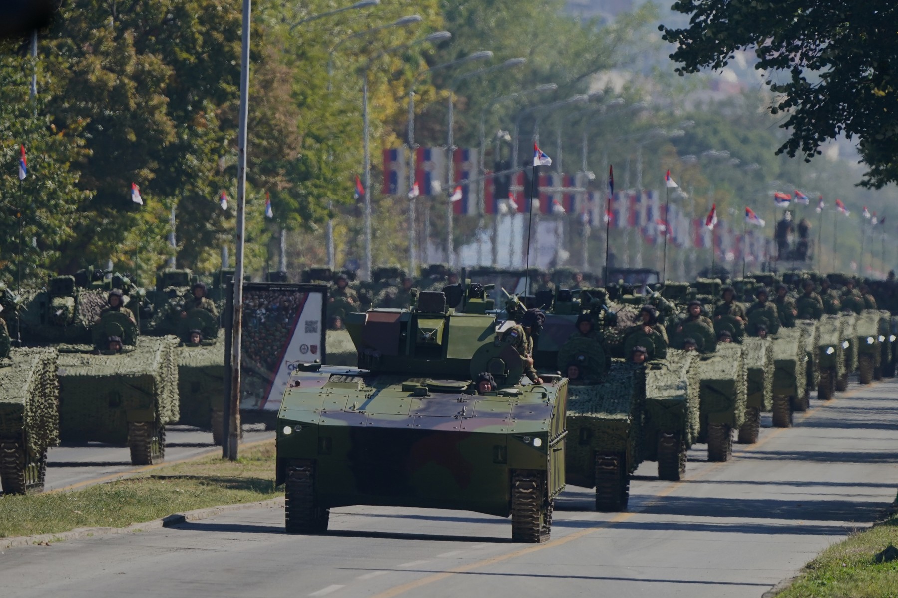 A military parade takes place in Belgrade on 20250920