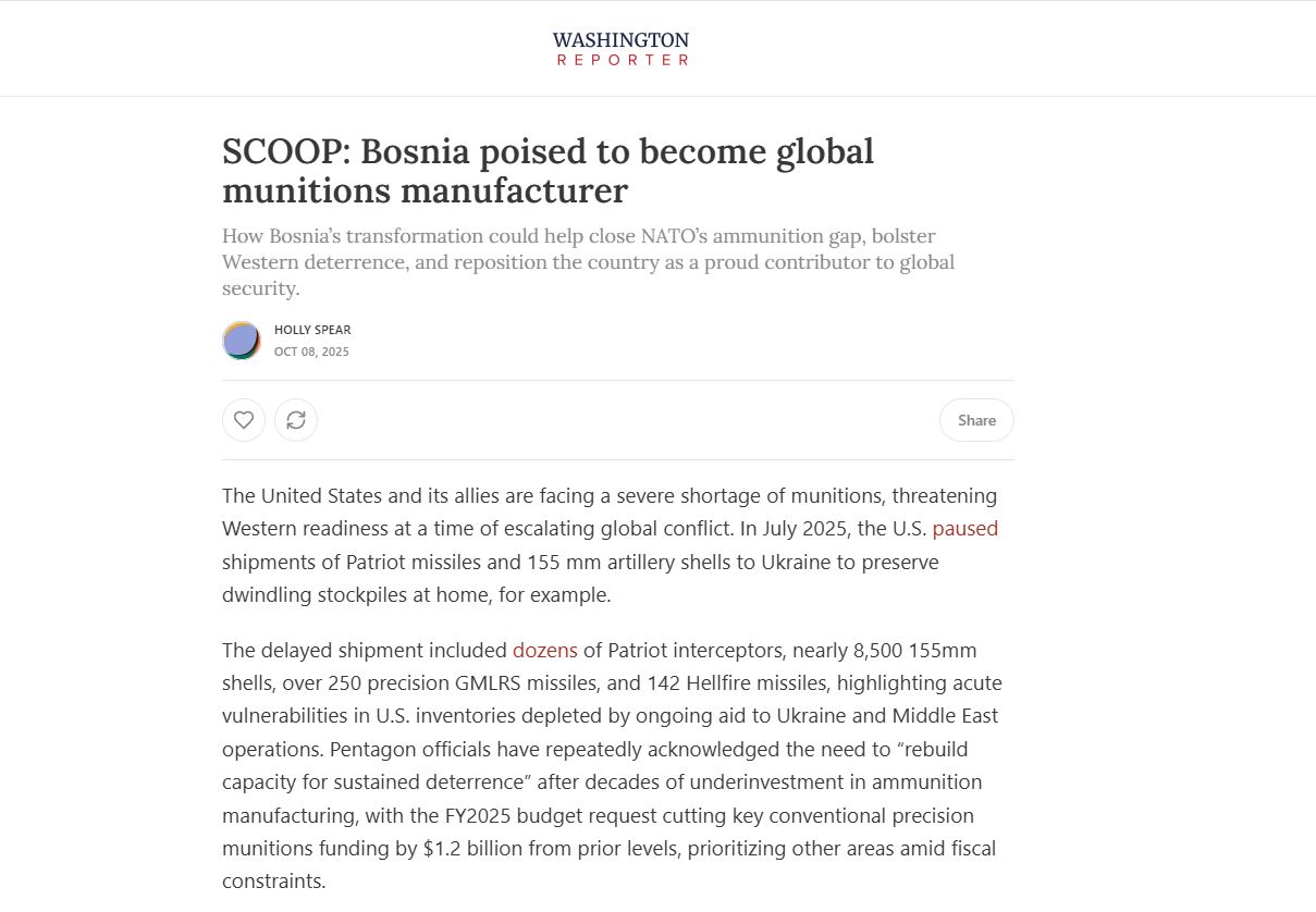 washington reporter o pretisu