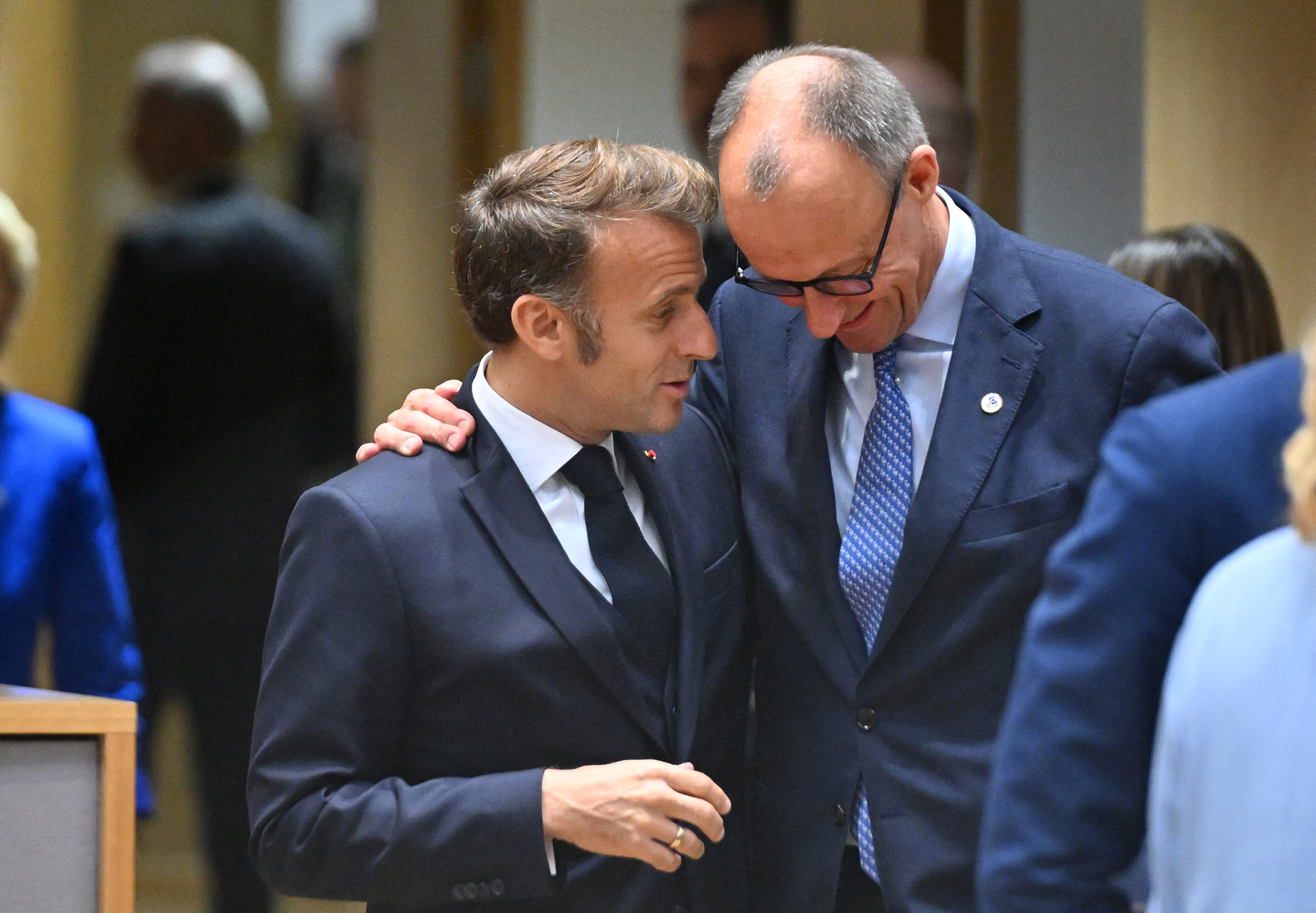 German Chancellor Friedrich Merz (R) and French President Emmanuel Macron (L) Dursun Aydemir / Anadolu/ABACAPRESS.COM,Image: 1047645244, License: Rights-managed, Restrictions: , Model Release: no, Credit line: AA/ABACA / Abaca Press / Profimedia