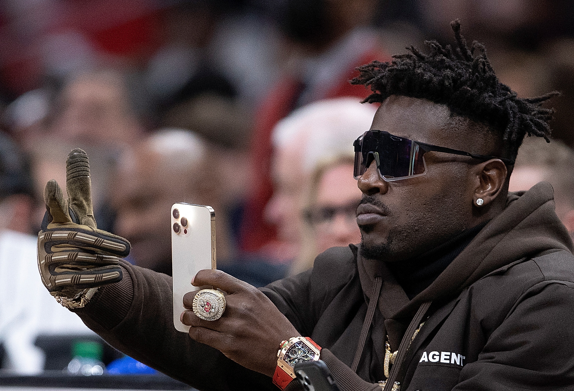ATLANTA, GEORGIA - MARCH 11: NFL player Antonio Brown