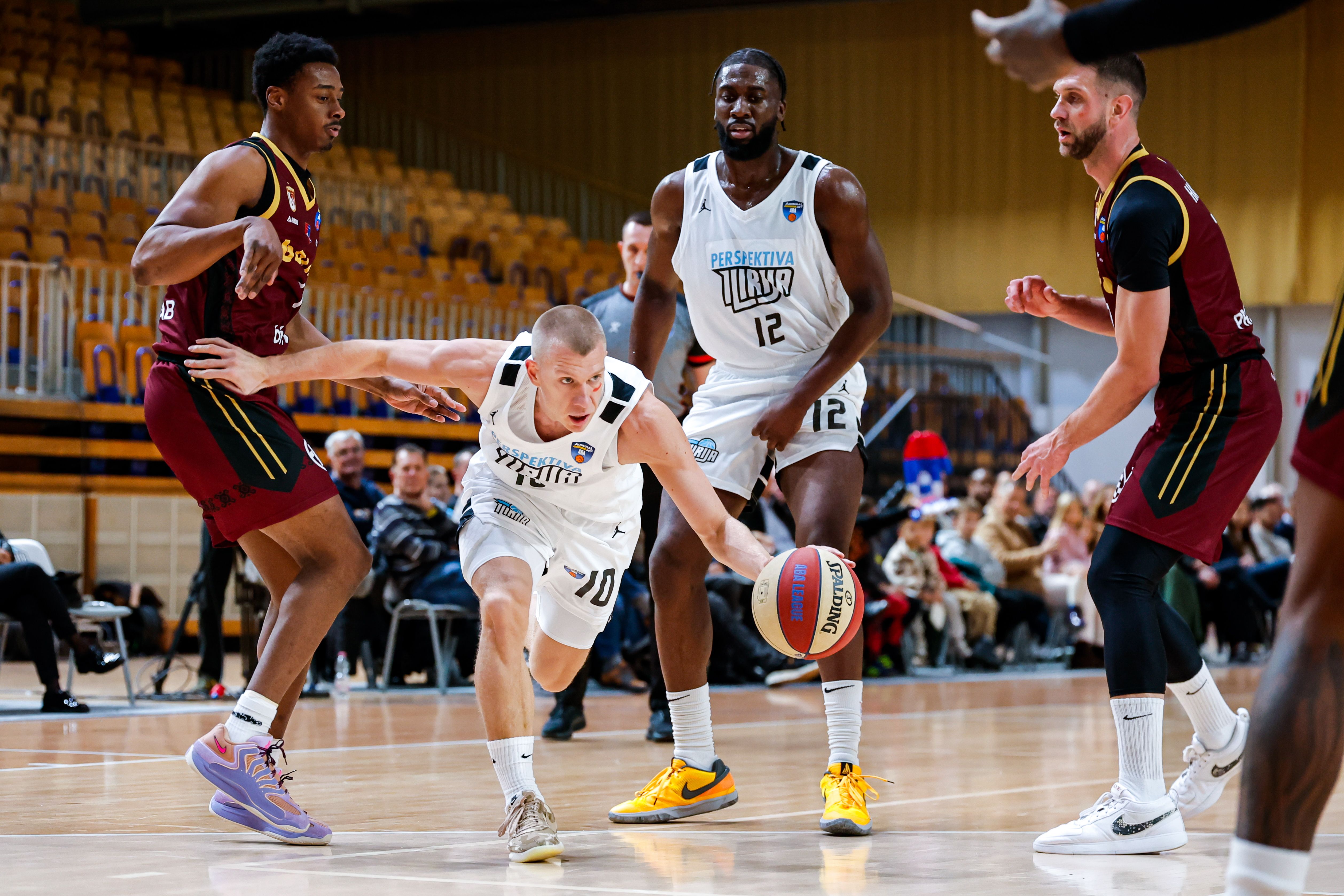 of Perspektiva Ilirija in action during AdmiralBet ABA League 2025/2026 basketball match between Perspektiva Ilirija and Bosna BH Telecom in Tivoli Hall, Ljubljana, Slovenia on November 22, 2025