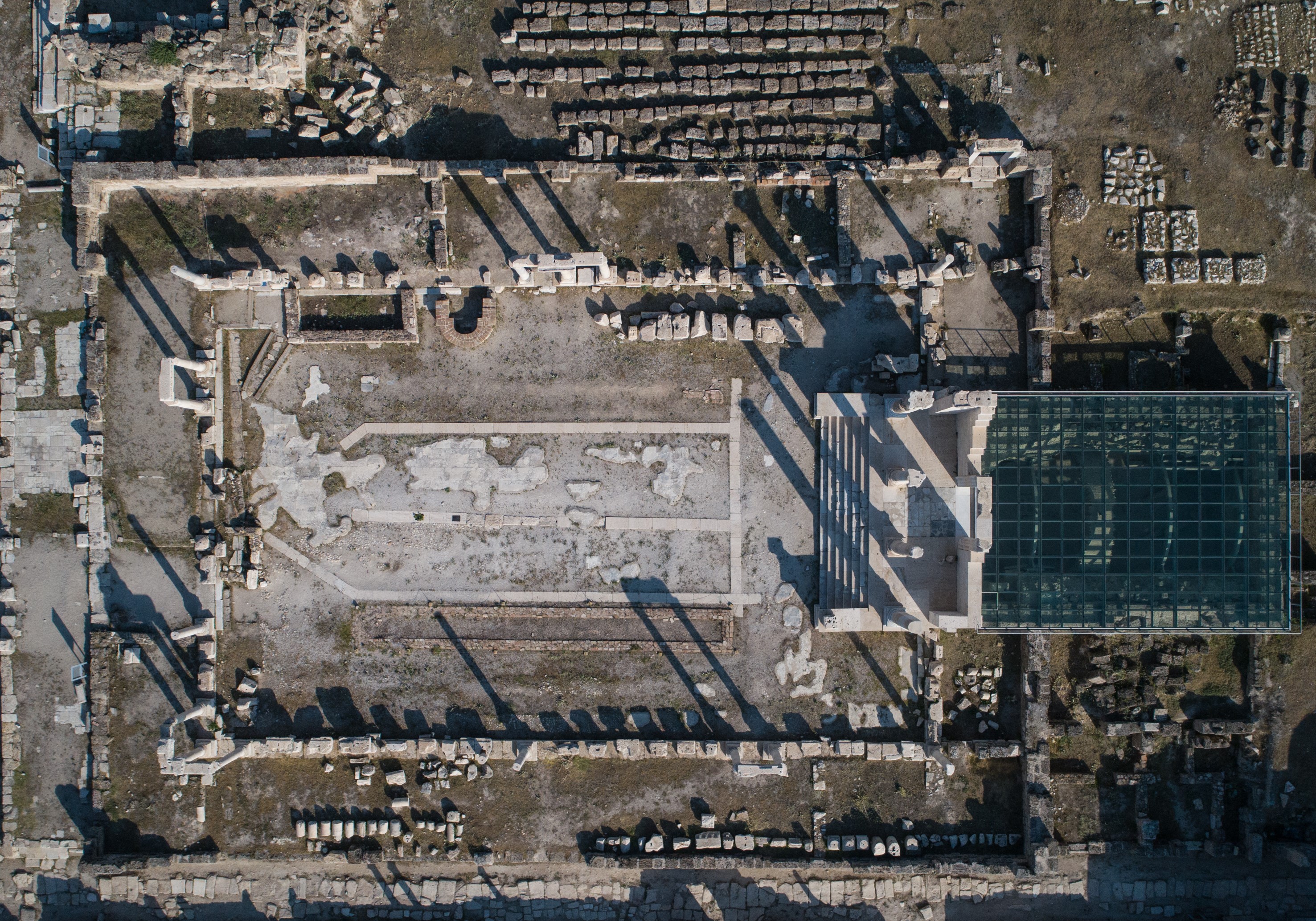 DENIZLI, TURKEY - JULY 19 : An aerial view of Laodicea Ancient City in 6