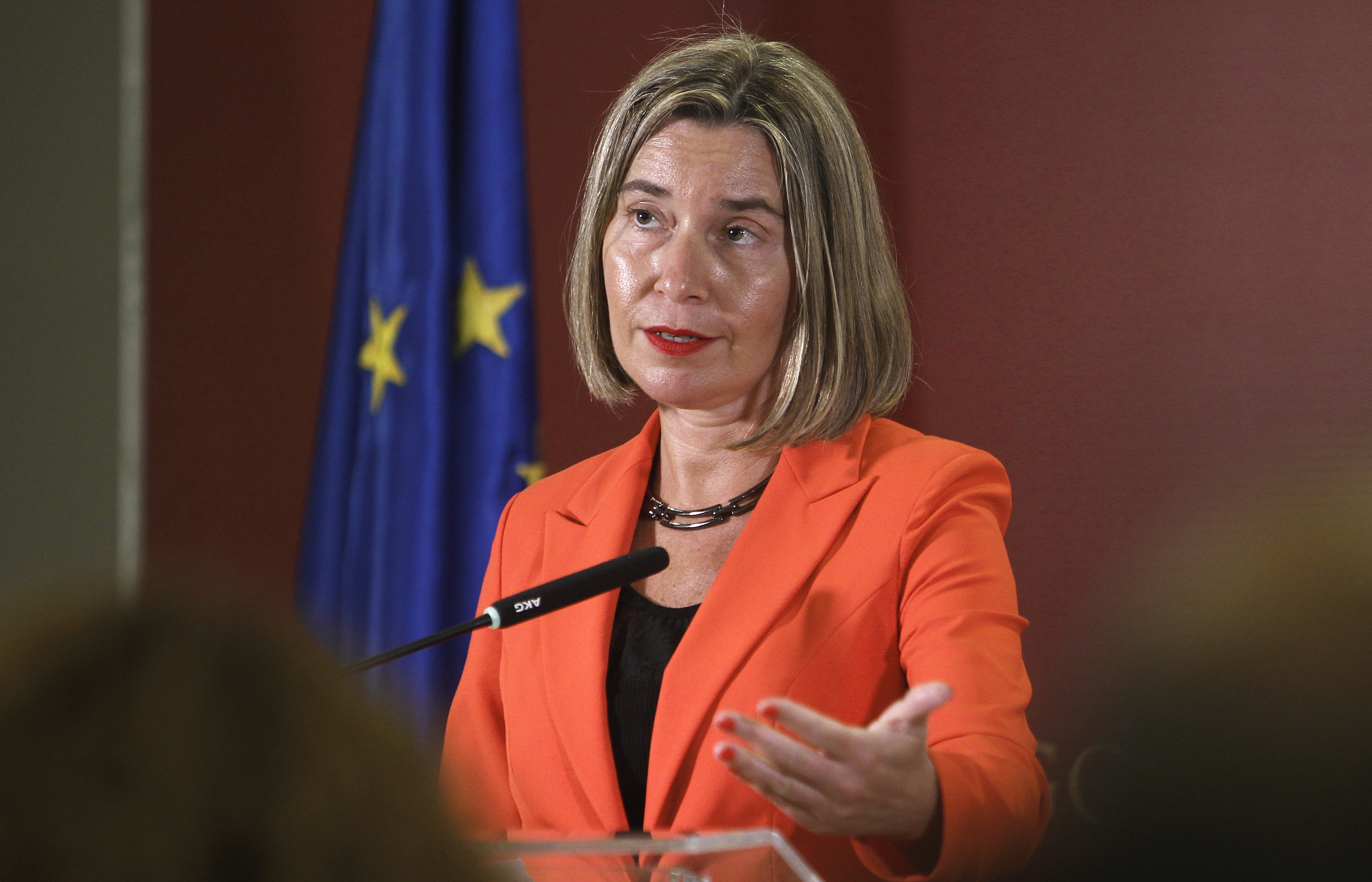 European Union High Representative for Foreign Affairs and Security Policy Federica Mogherini(AP Photo/Boris Grdanoski)