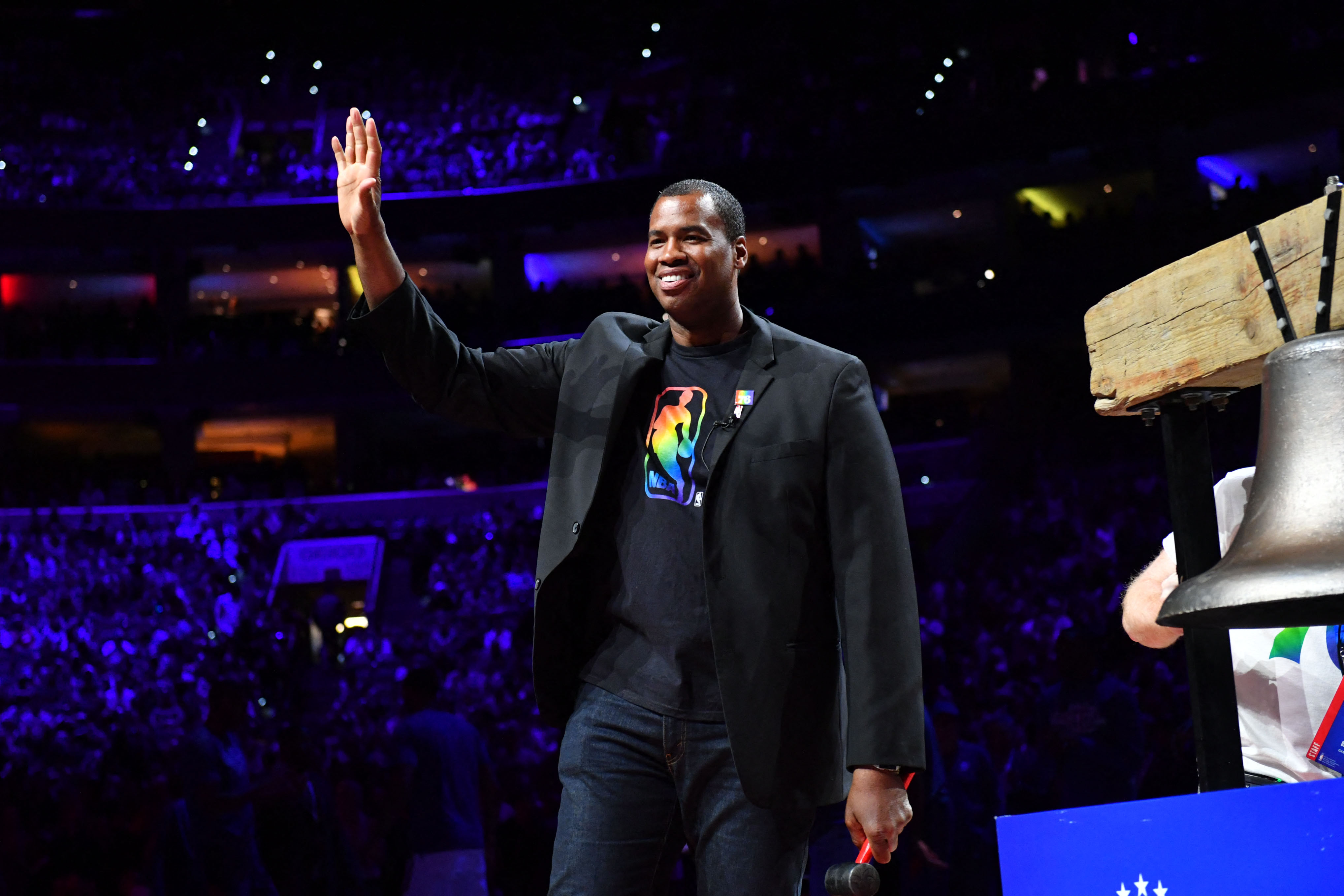 PHILADELPHIA, PA - FEBRUARY 20: Former NBA Player, Jason Paul Collins