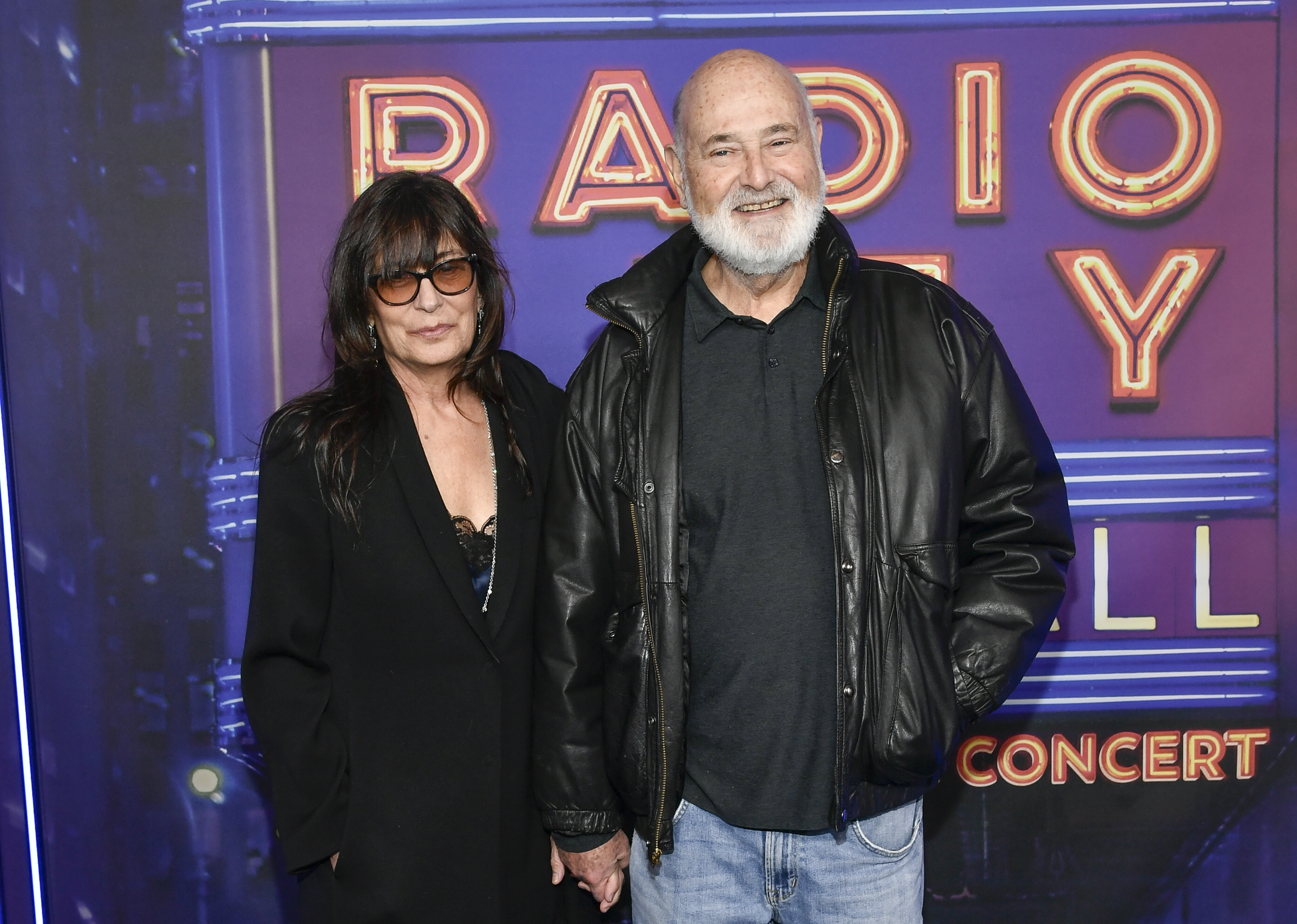 Rob Reiner, right, and wife Michele Singer Reiner attend the SNL50: The Homecoming Concert at Radio City Music Hall on Friday, Feb. 14, 2025, in New York. (Photo by Evan Agostini/Invision/AP)